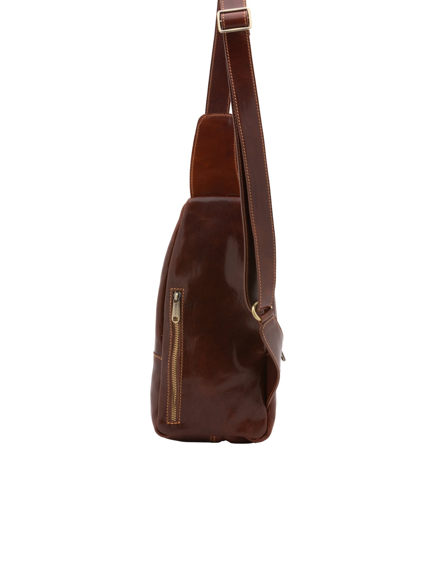 Borsa a tracolla uomo in vera pelle Made in Italy 5507-Marrone I Fratelli