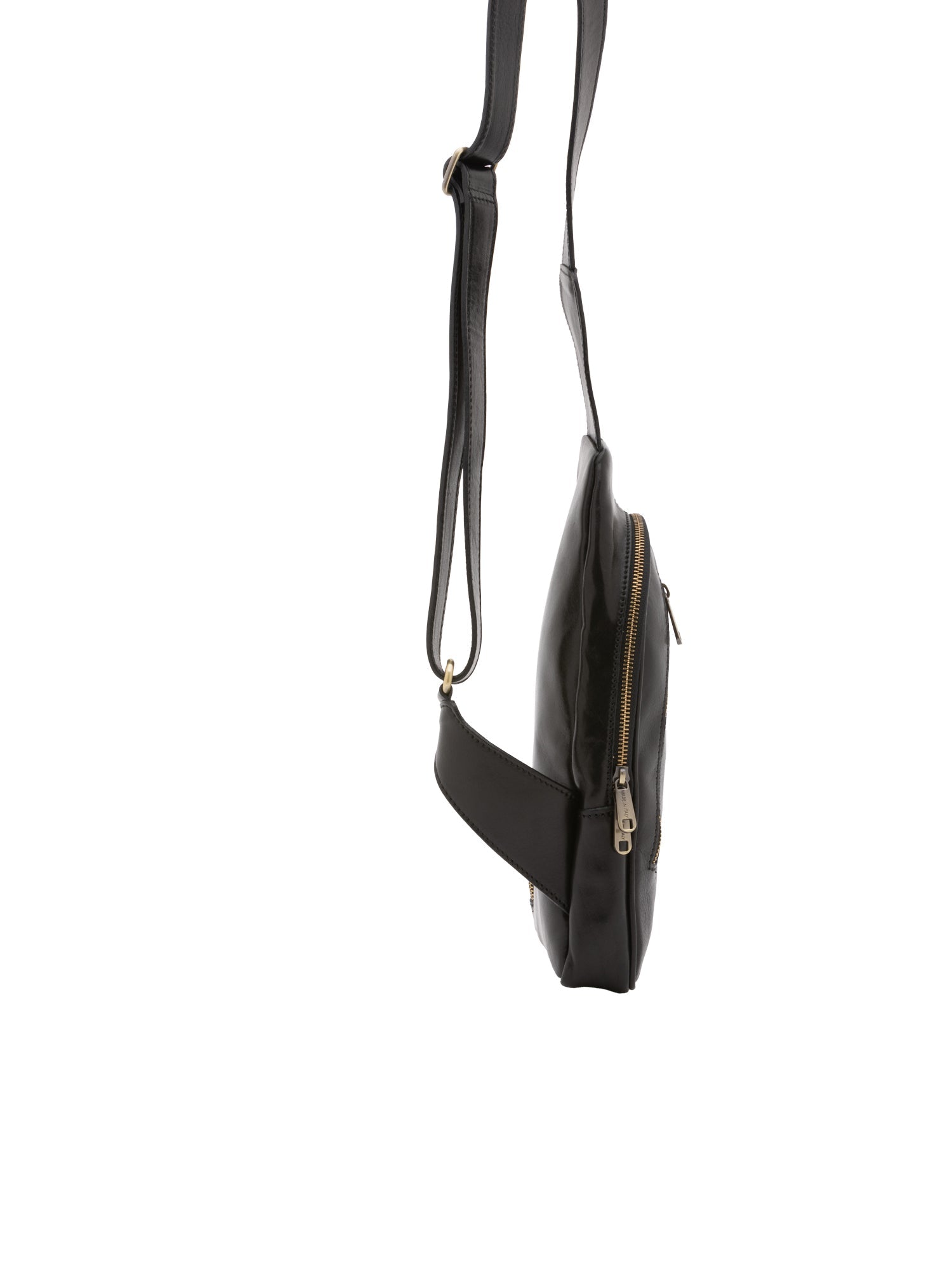 Borsa a tracolla uomo in vera pelle Made in Italy 5507-Nero I Fratelli