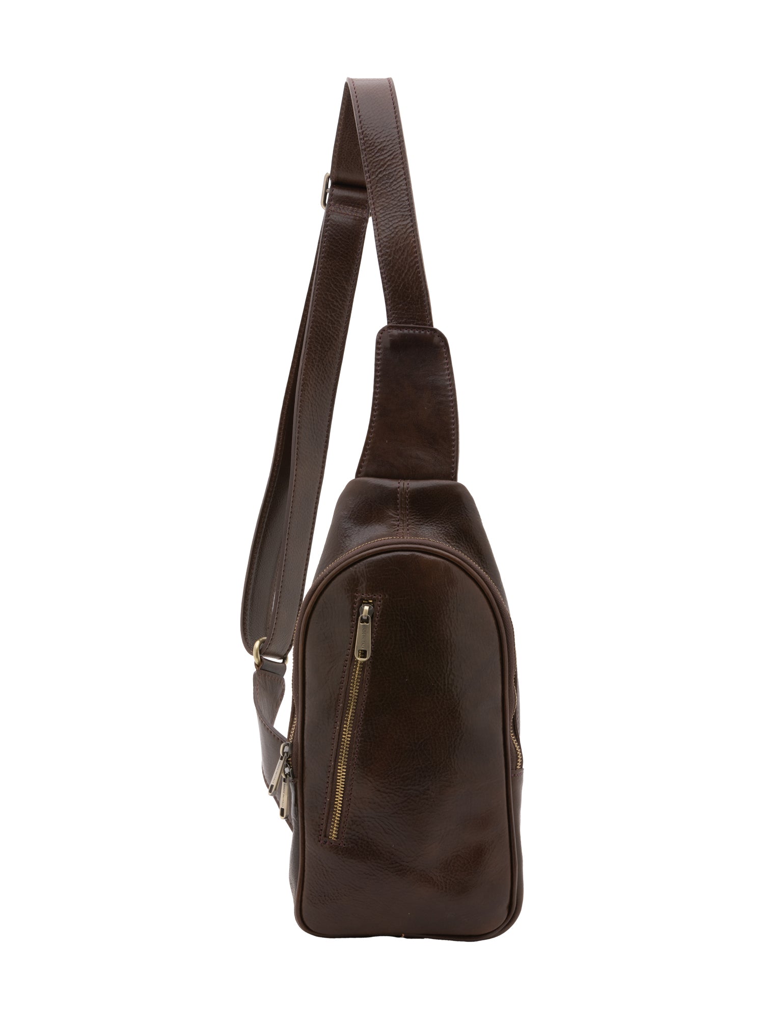 Borsa a tracolla uomo in vera pelle Made in Italy 5507-Tmoro I Fratelli