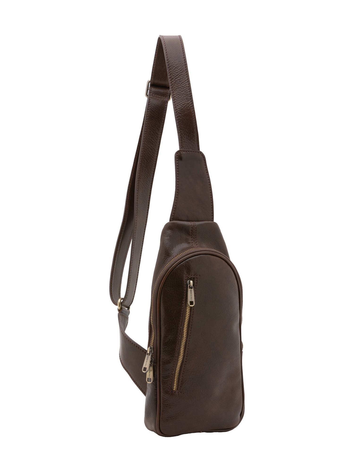 Borsa a tracolla uomo in vera pelle Made in Italy 5507-Tmoro I Fratelli