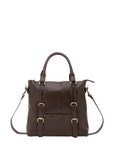 Borsa a tracolla da uomo in vera pelle 100% pelle 5510-Marrone I Fratelli