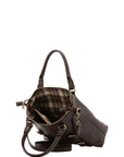 Borsa a tracolla da uomo in vera pelle 100% pelle 5510-Marrone I Fratelli