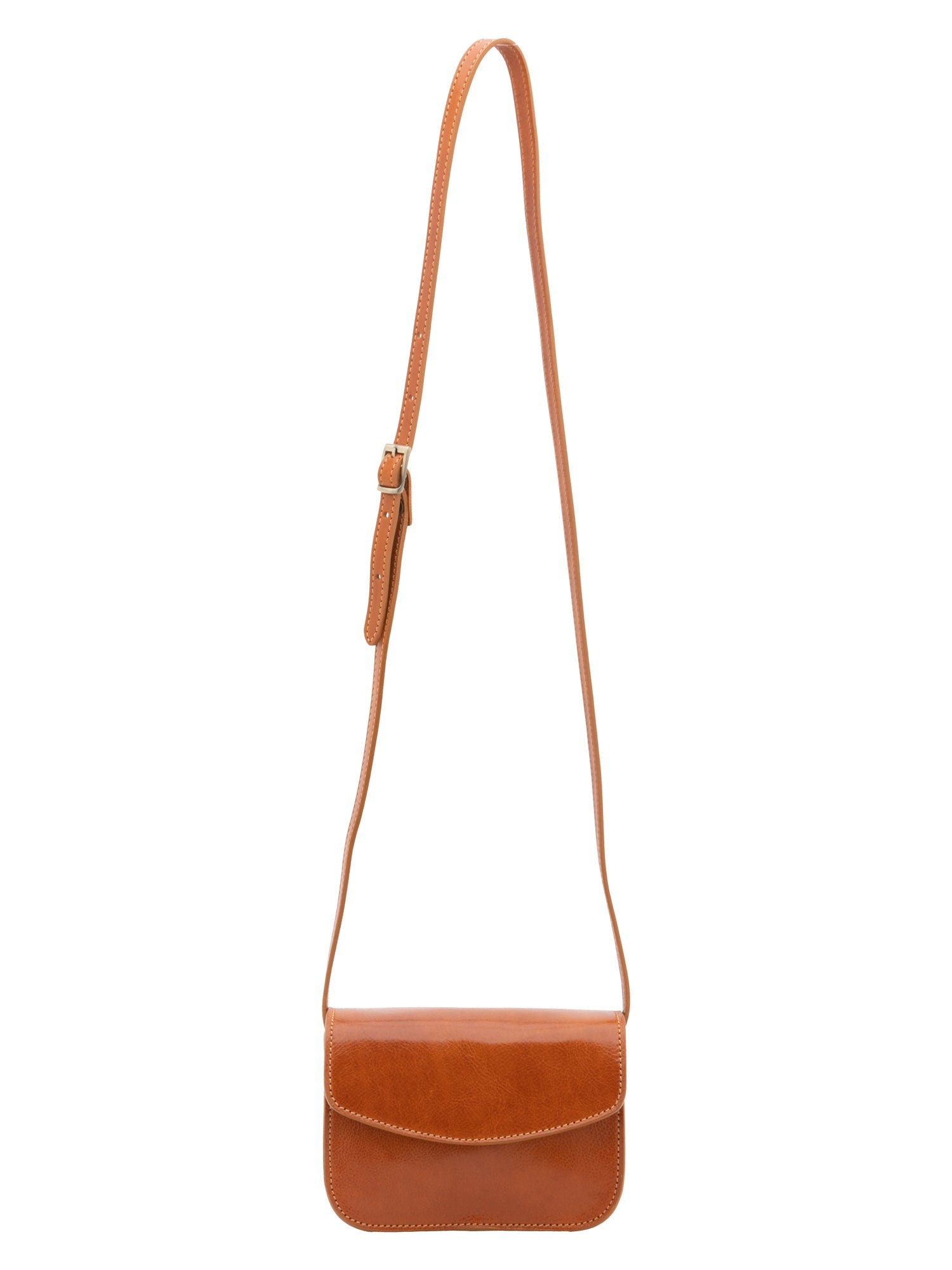 Borsa a tracolla da donna Vera pelle 5511-Cognac I Fratelli