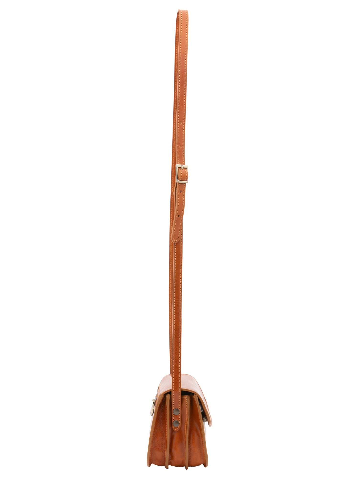 Borsa a tracolla da donna Vera pelle 5511-Cognac I Fratelli