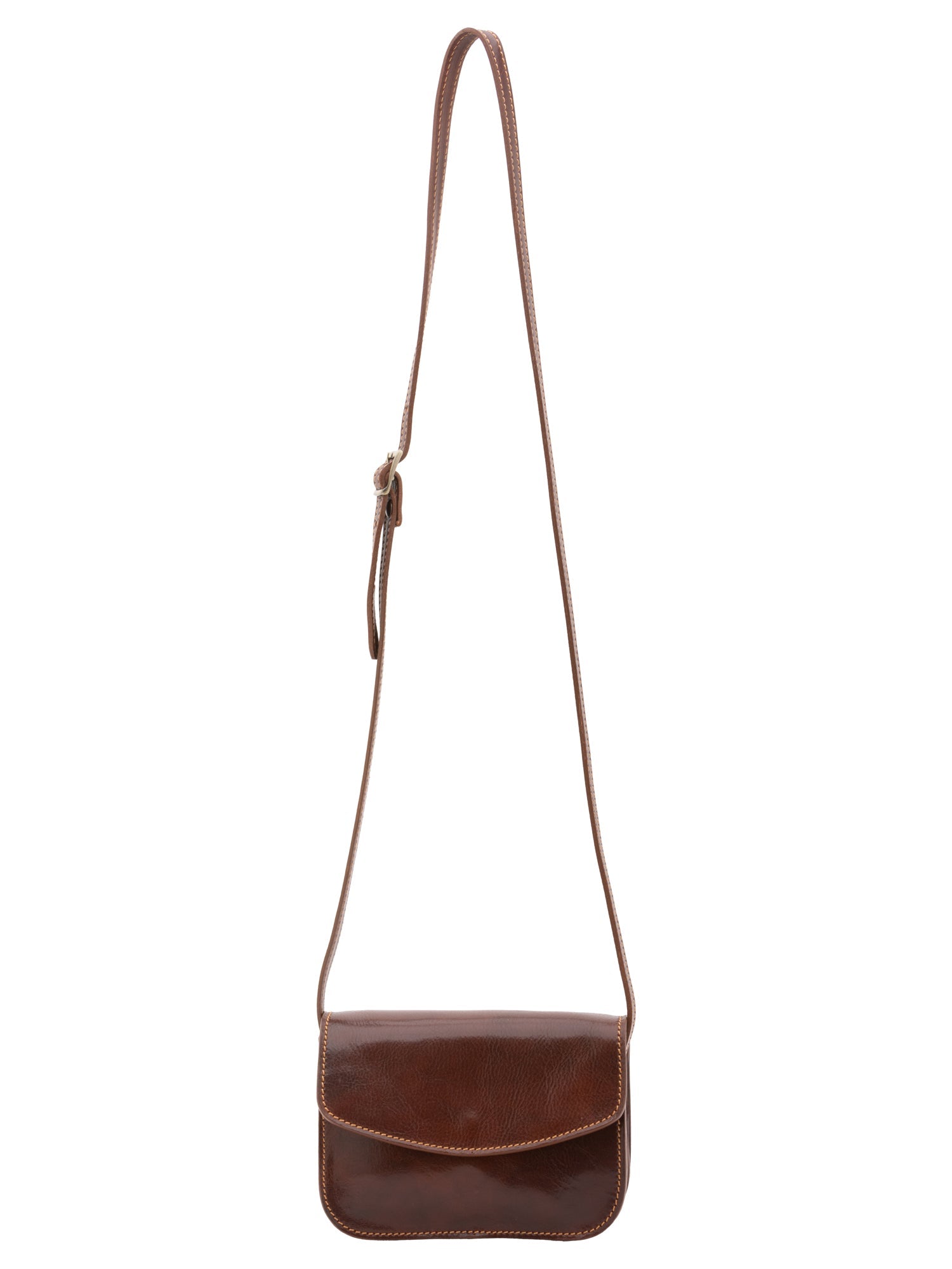 Borsa a tracolla da donna Vera pelle 5511-Marrone I Fratelli