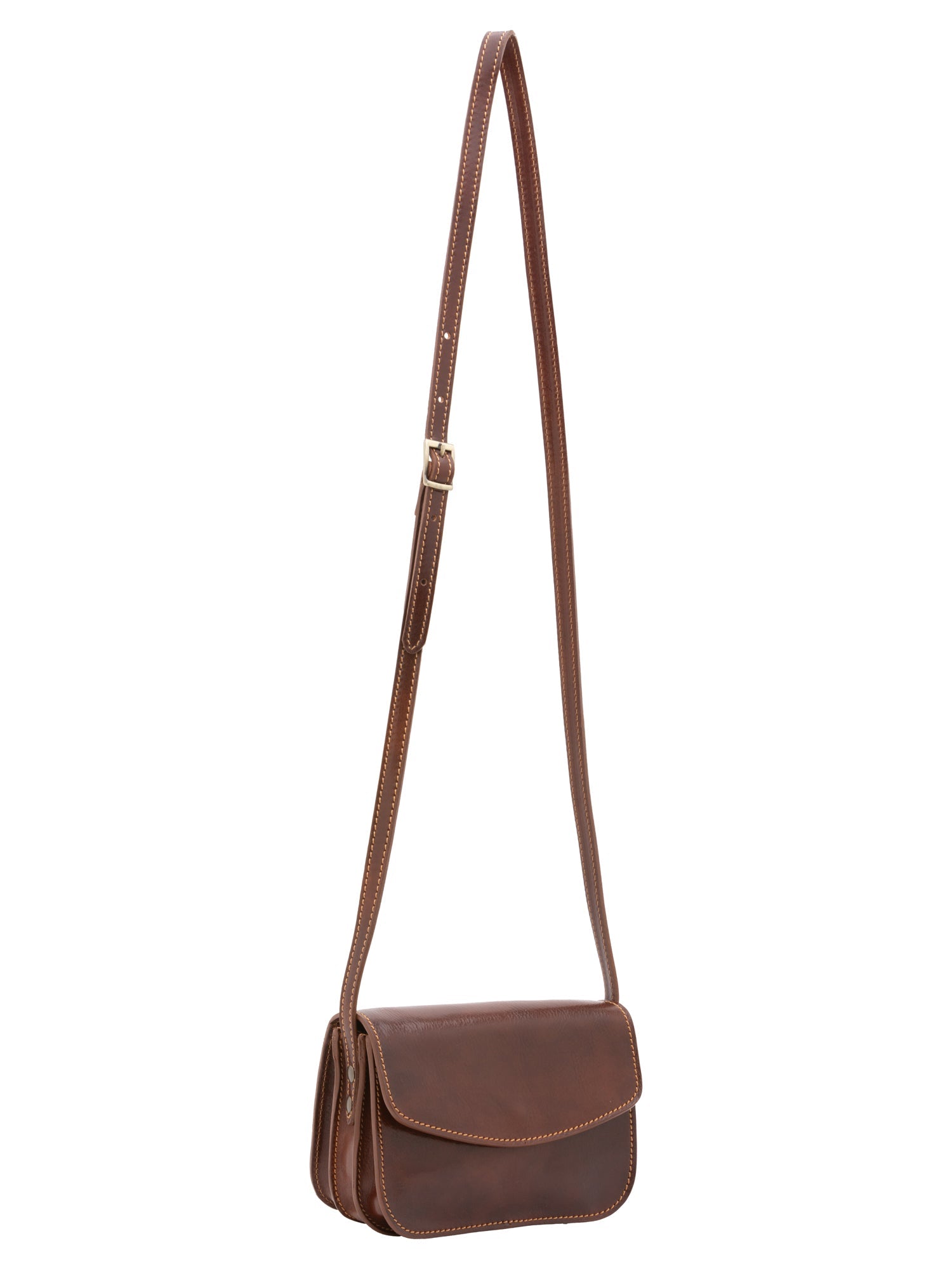 Borsa a tracolla da donna Vera pelle 5511-Marrone I Fratelli