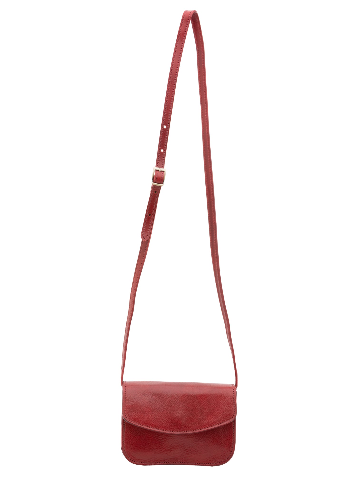 Borsa a tracolla da donna Vera pelle 5511-Rosso I Fratelli