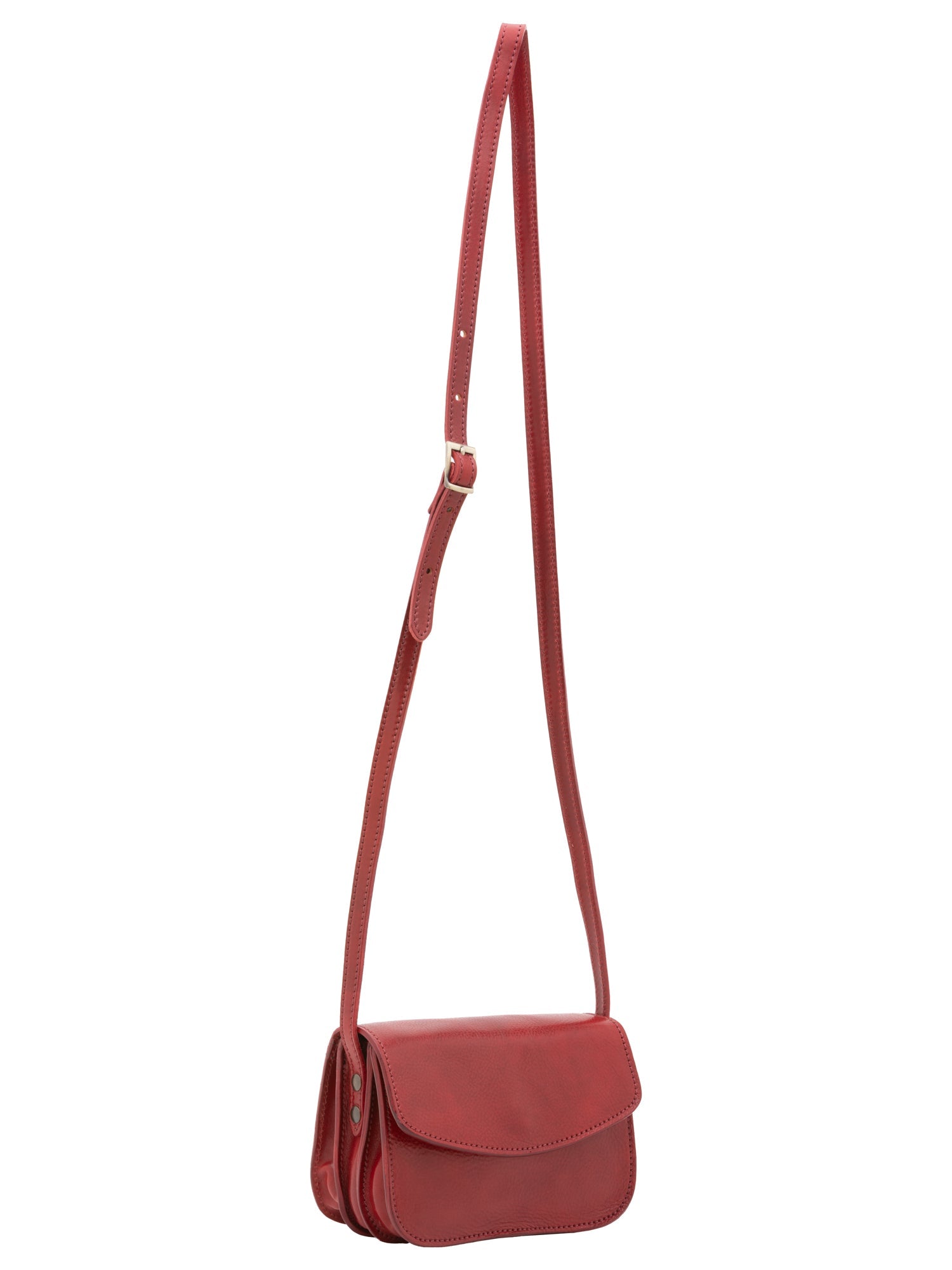 Borsa a tracolla da donna Vera pelle 5511-Rosso I Fratelli