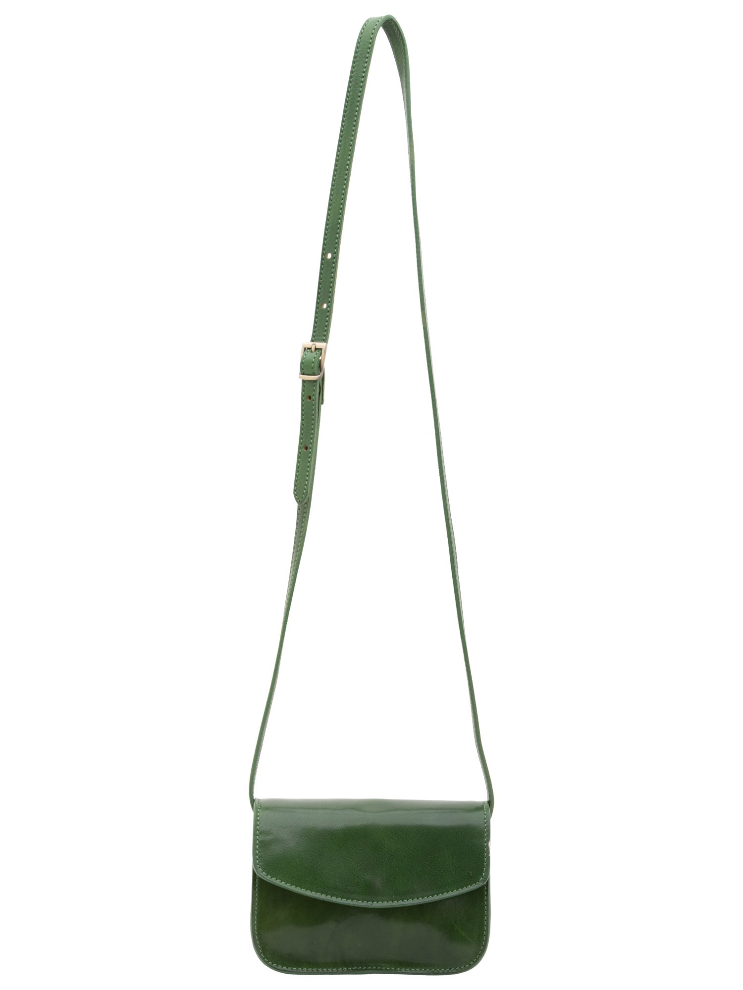 Borsa a tracolla da donna Vera pelle 5511-Verde I Fratelli