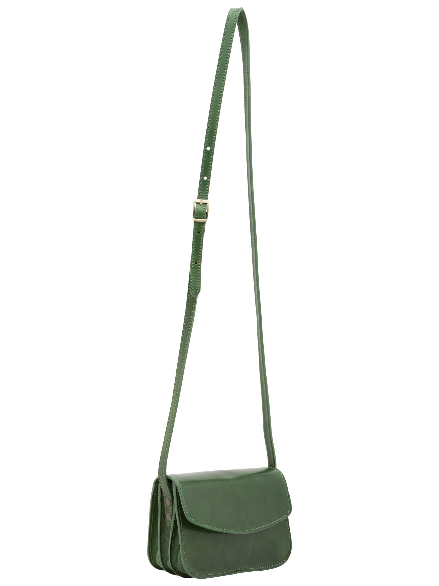 Borsa a tracolla da donna Vera pelle 5511-Verde I Fratelli