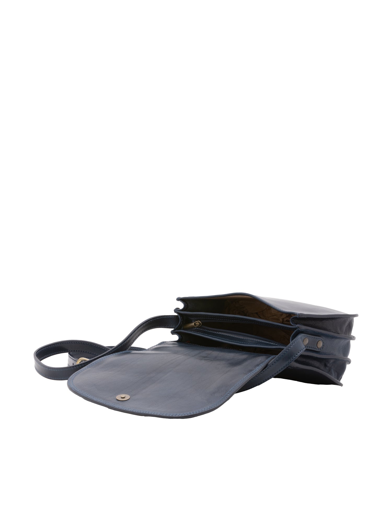 Borsa a tracolla da donna Vera pelle 5512-Blu I Fratelli