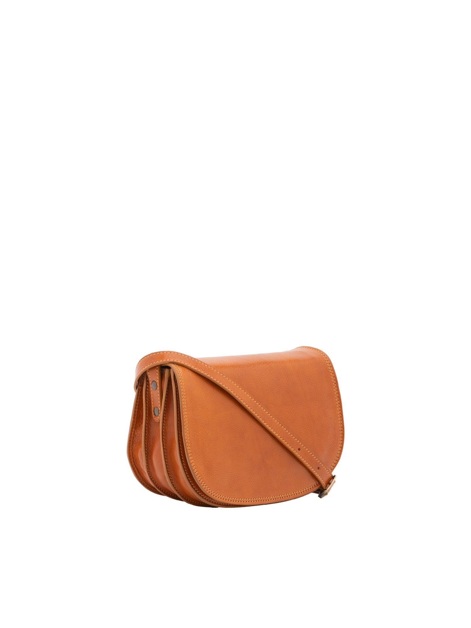 Borsa a tracolla da donna Vera pelle 5512-Cognac I Fratelli