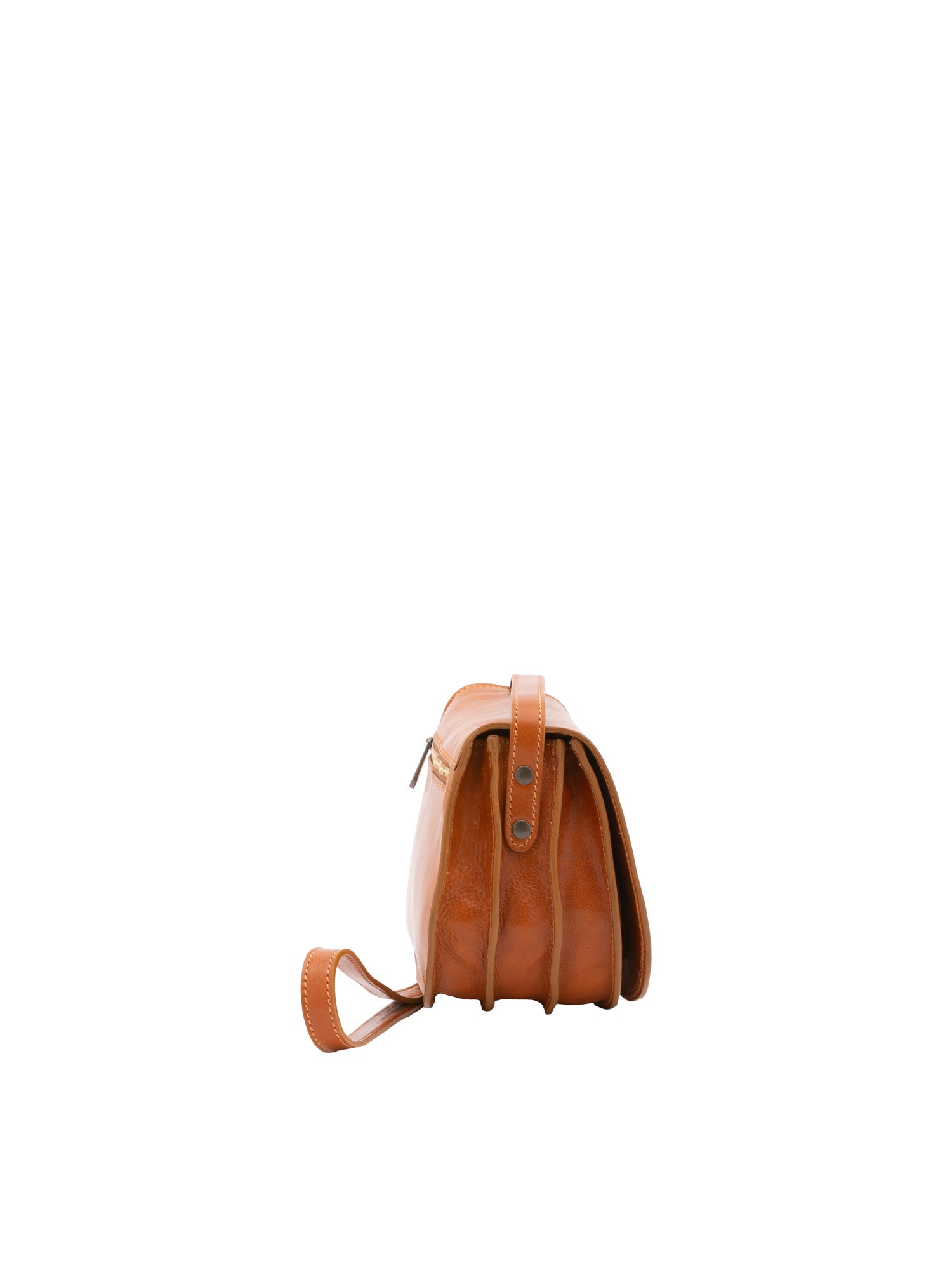 Borsa a tracolla da donna Vera pelle 5512-Cognac I Fratelli