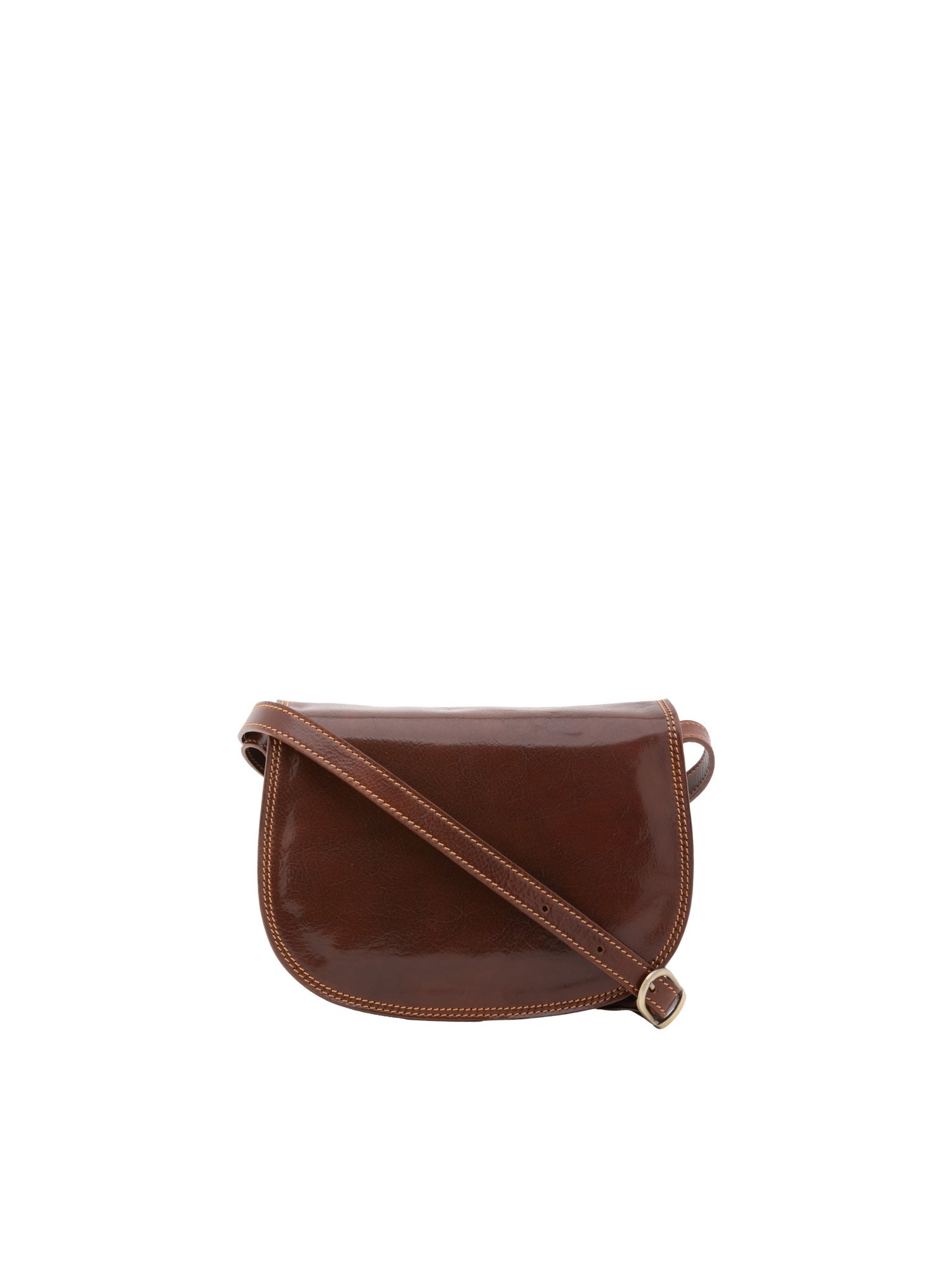 Borsa a tracolla da donna Vera pelle 5512-Marrone I Fratelli