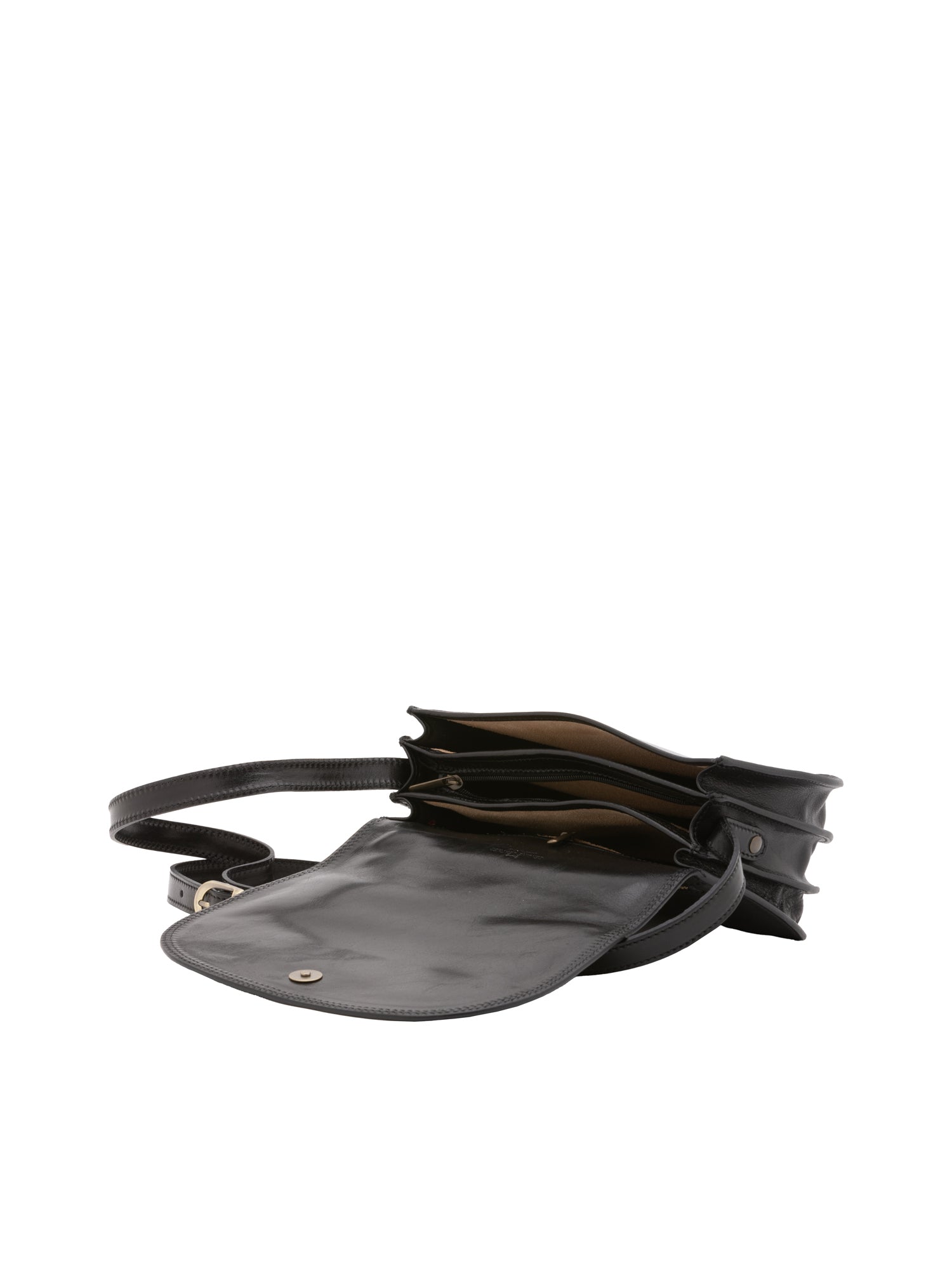 Borsa a tracolla da donna Vera pelle 5512-Nero I Fratelli