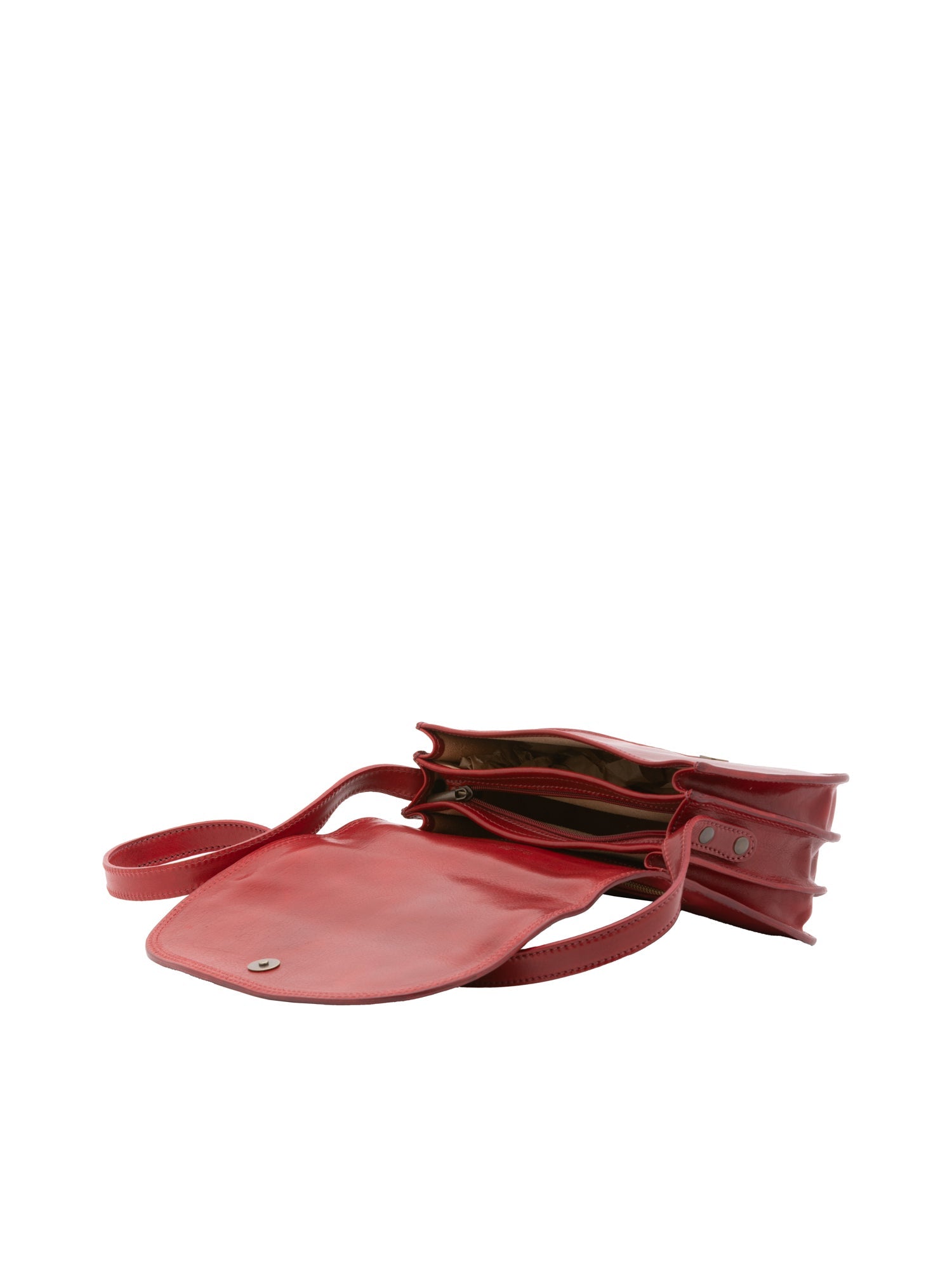 Borsa a tracolla da donna Vera pelle 5512-Rosso I Fratelli