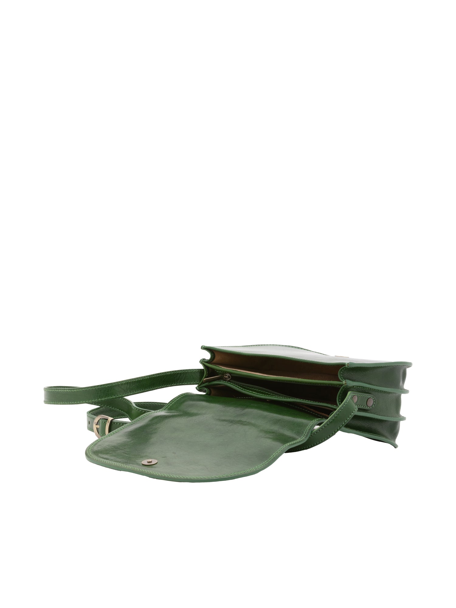 Borsa a tracolla da donna Vera pelle 5512-Verde I Fratelli