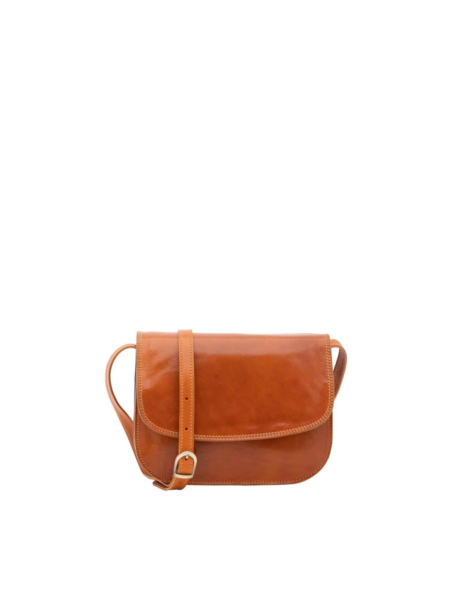 Borsa a tracolla da donna Vera pelle 5513-Cognac I Fratelli