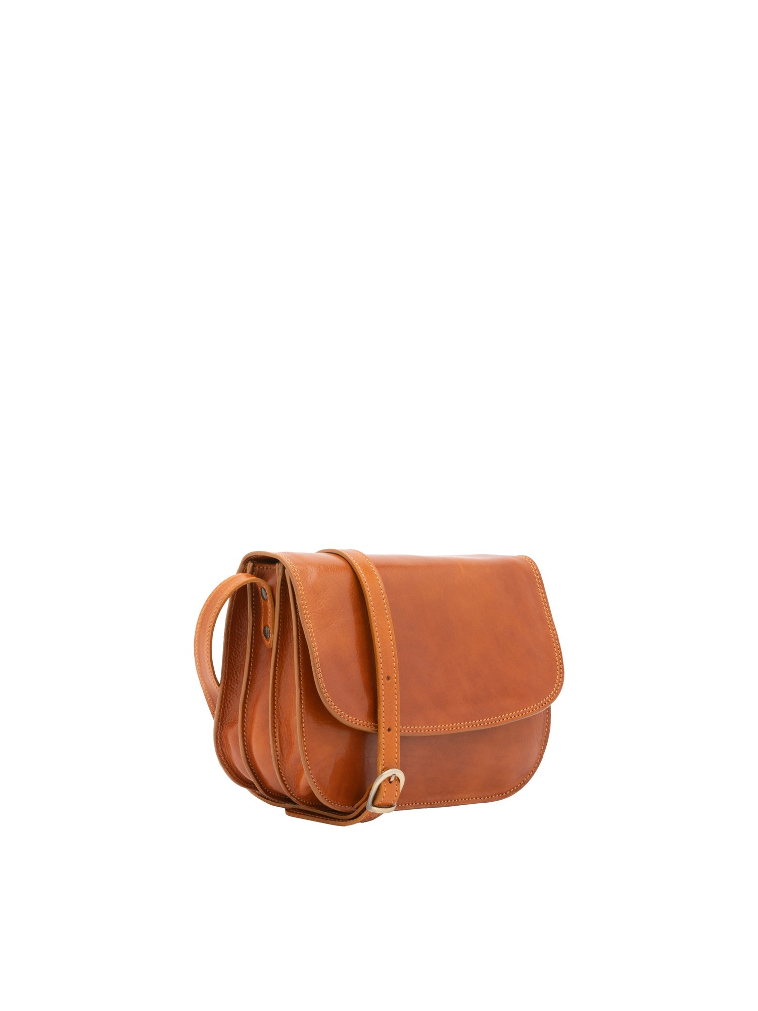 Borsa a tracolla da donna Vera pelle 5513-Cognac I Fratelli