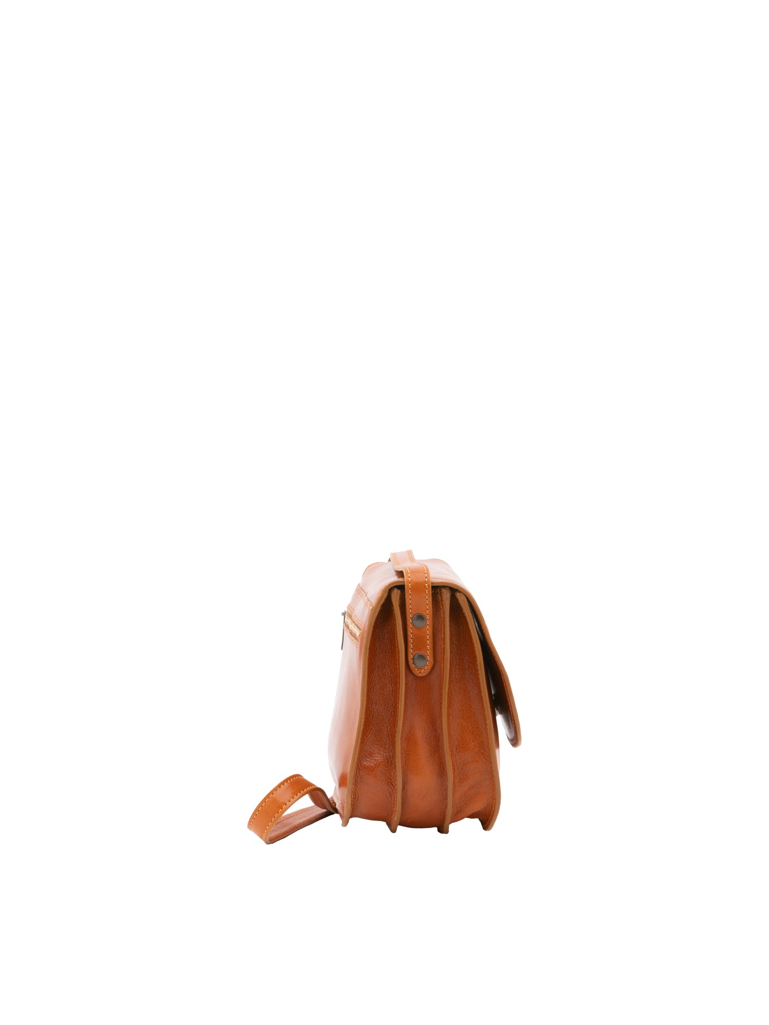 Borsa a tracolla da donna Vera pelle 5513-Cognac I Fratelli