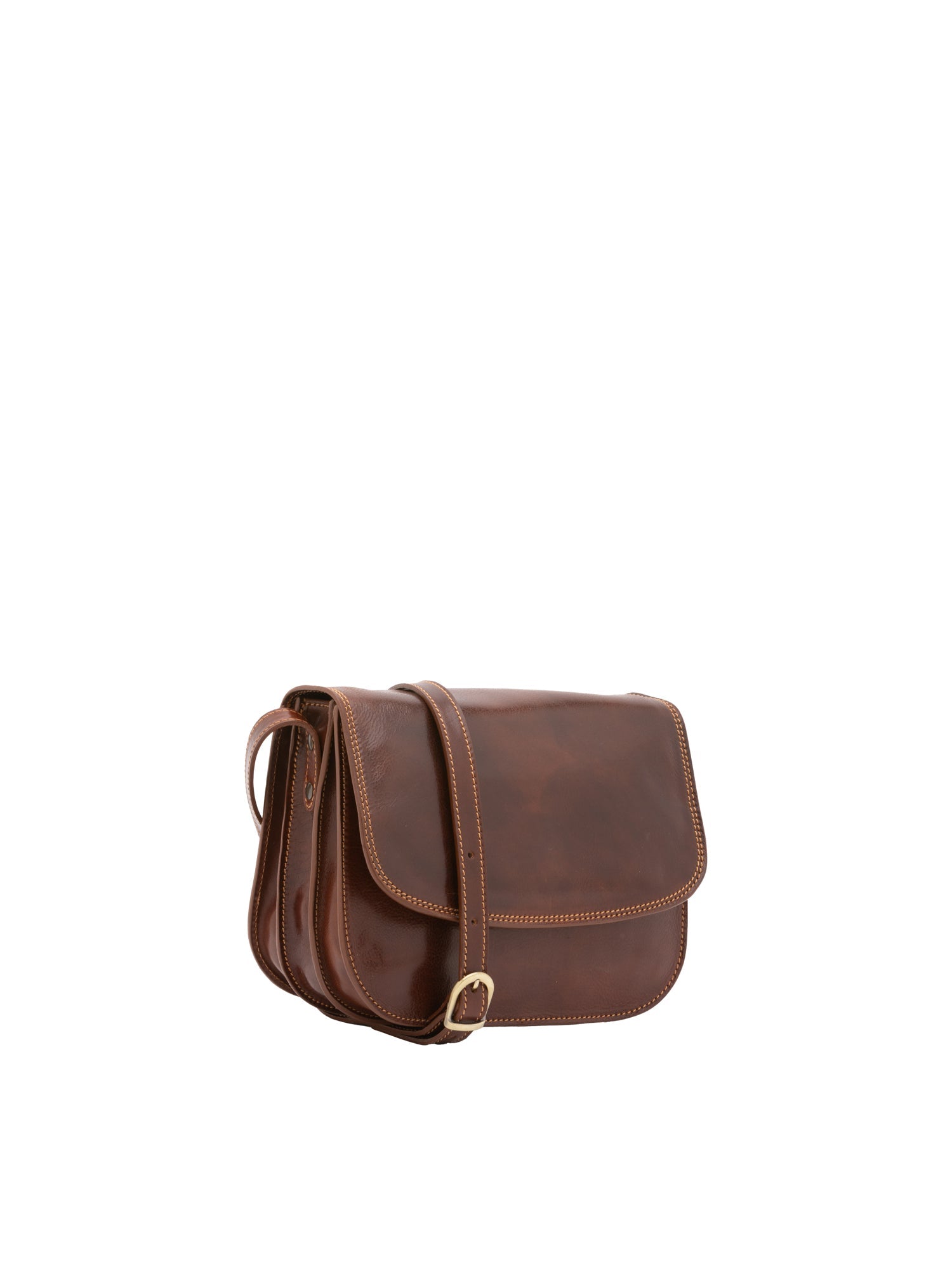 Borsa a tracolla da donna Vera pelle 5513-Marrone I Fratelli