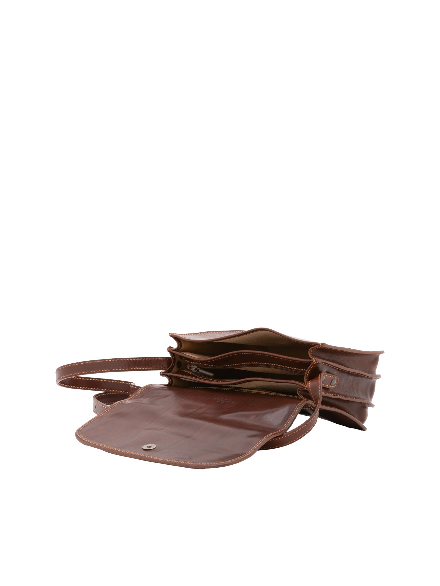 Borsa a tracolla da donna Vera pelle 5513-Marrone I Fratelli