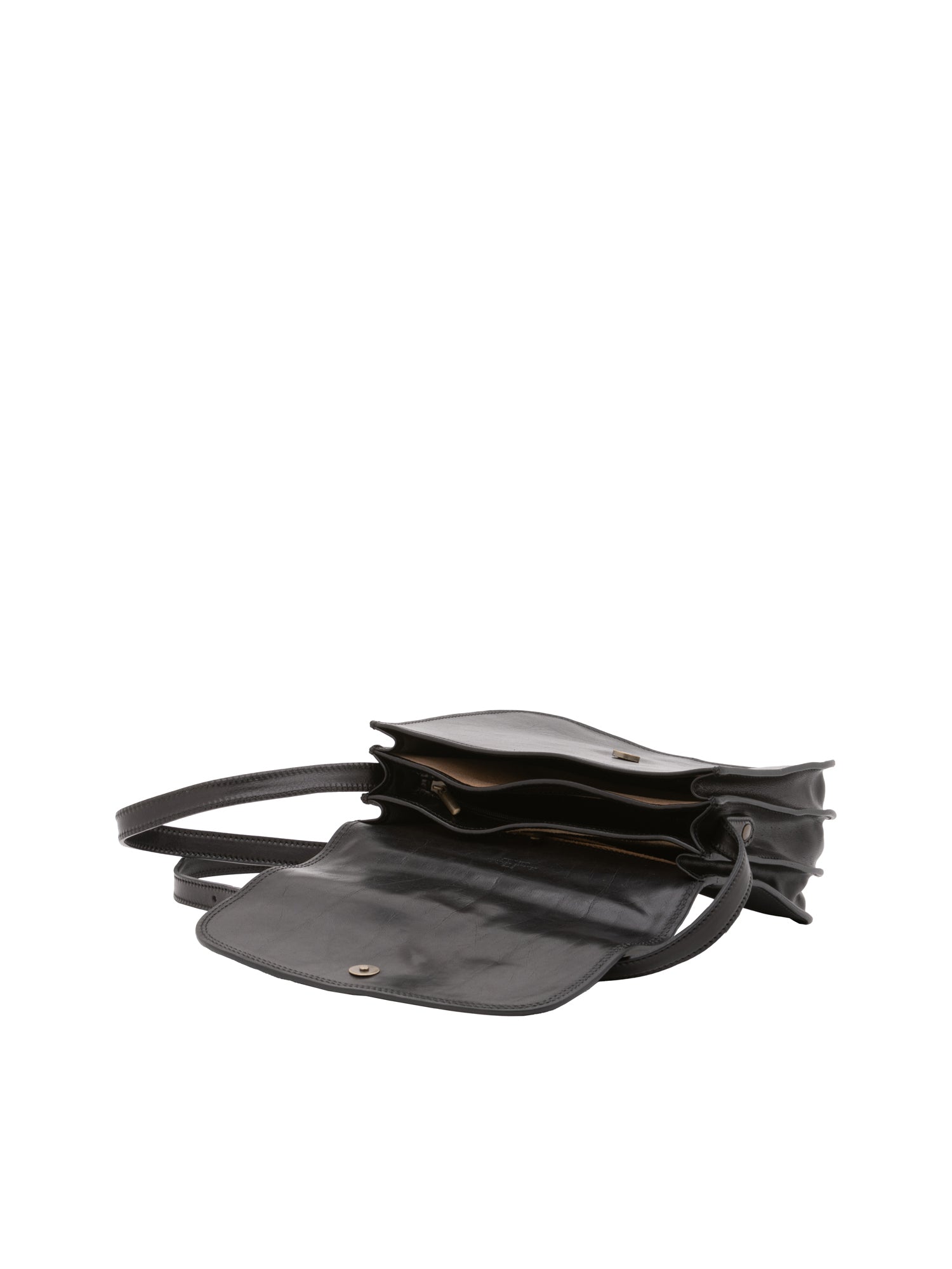 Borsa a tracolla da donna Vera pelle 5513-Nero I Fratelli