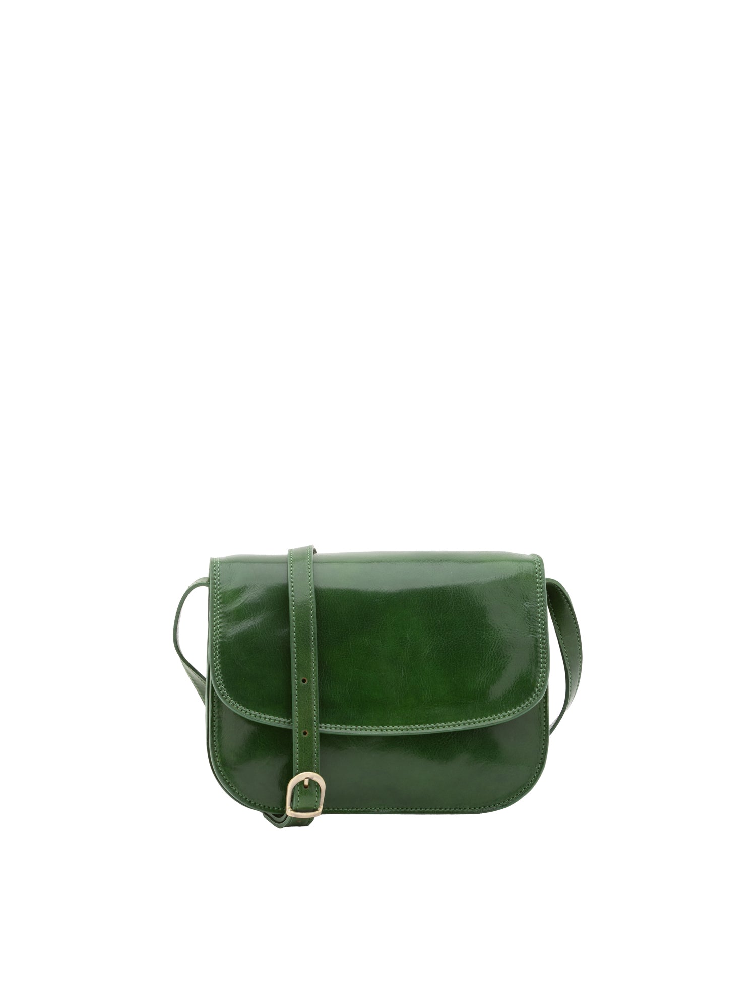 Borsa a tracolla da donna Vera pelle 5513-Verde I Fratelli