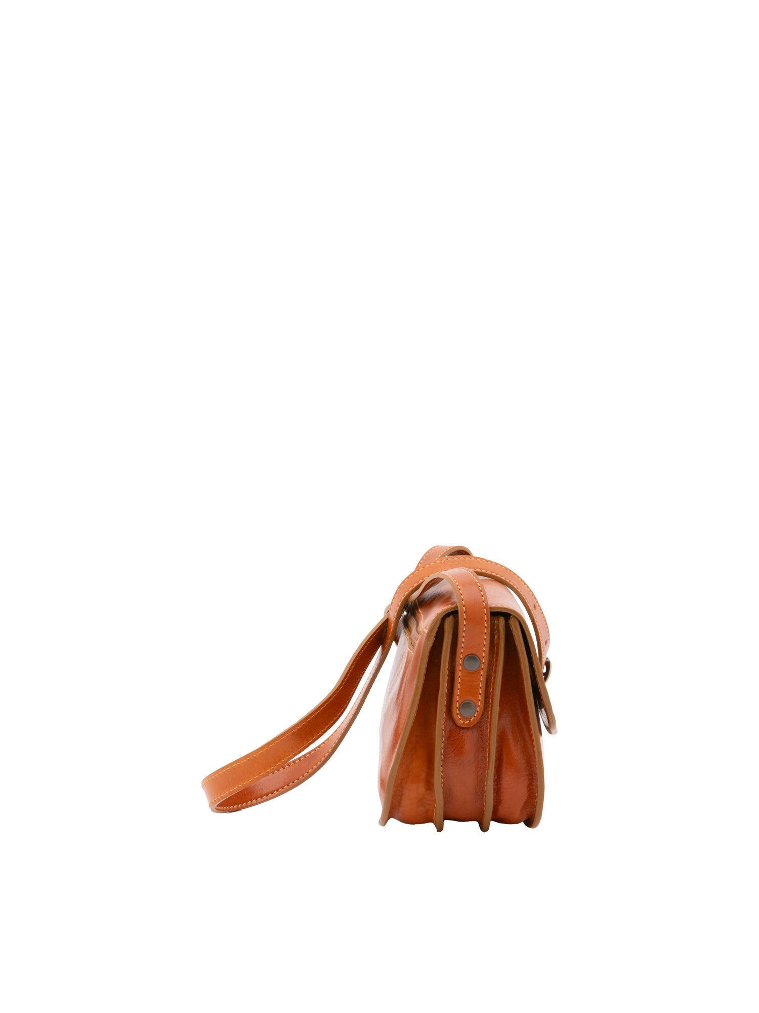 Borsa a tracolla da donna 100% pelle 5515-Cognac I Fratelli