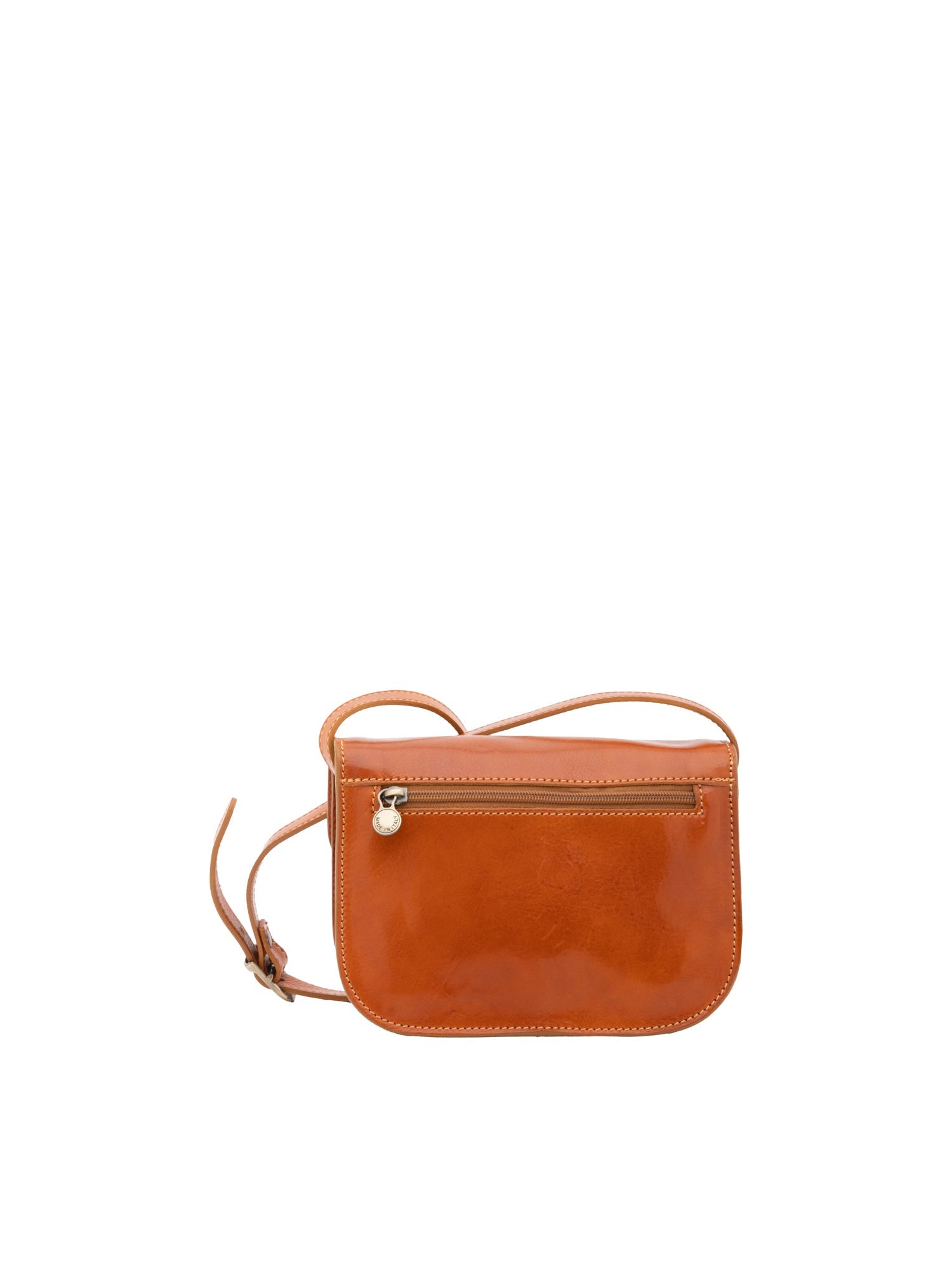 Borsa a tracolla da donna 100% pelle 5515-Cognac I Fratelli