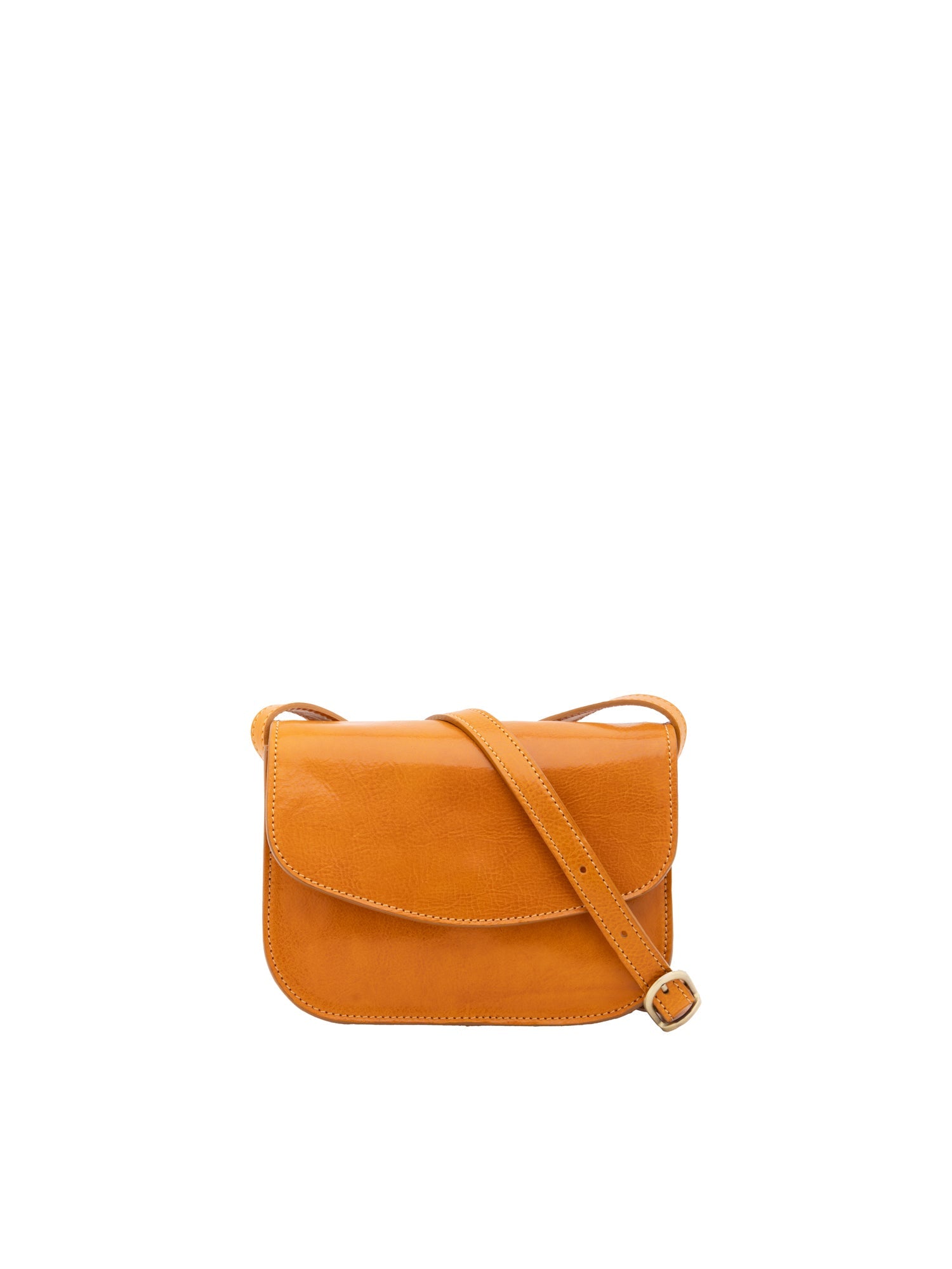 Borsa a tracolla da donna 100% pelle 5515-Giallo I Fratelli