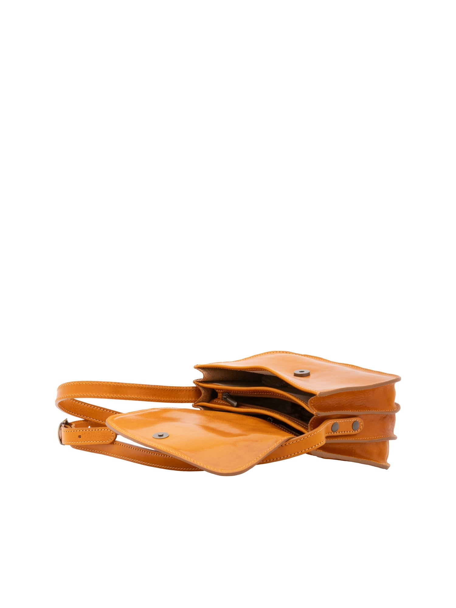 Borsa a tracolla da donna 100% pelle 5515-Giallo I Fratelli