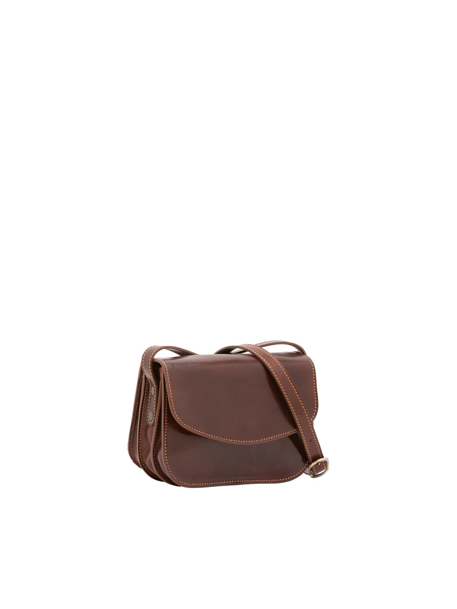 Borsa a tracolla da donna 100% pelle 5515-Marrone I Fratelli