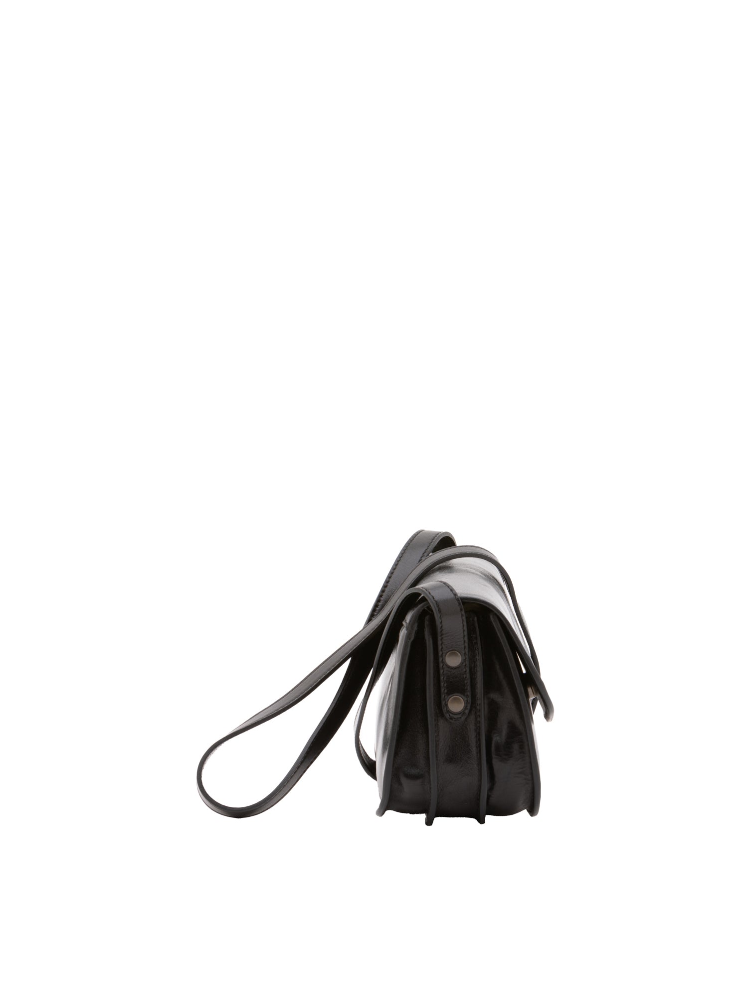 Borsa a tracolla da donna 100% pelle 5515-Nero I Fratelli