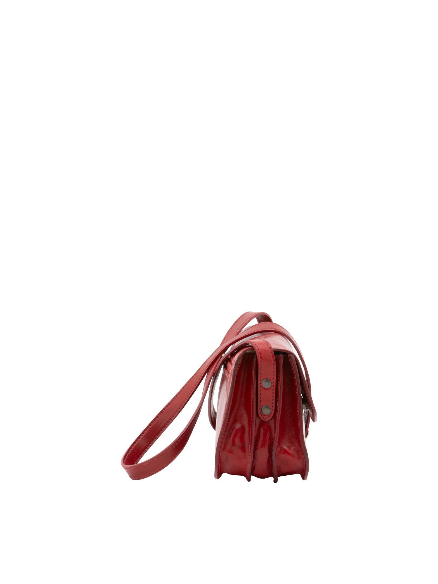 Borsa a tracolla da donna 100% pelle 5515-Rosso I Fratelli