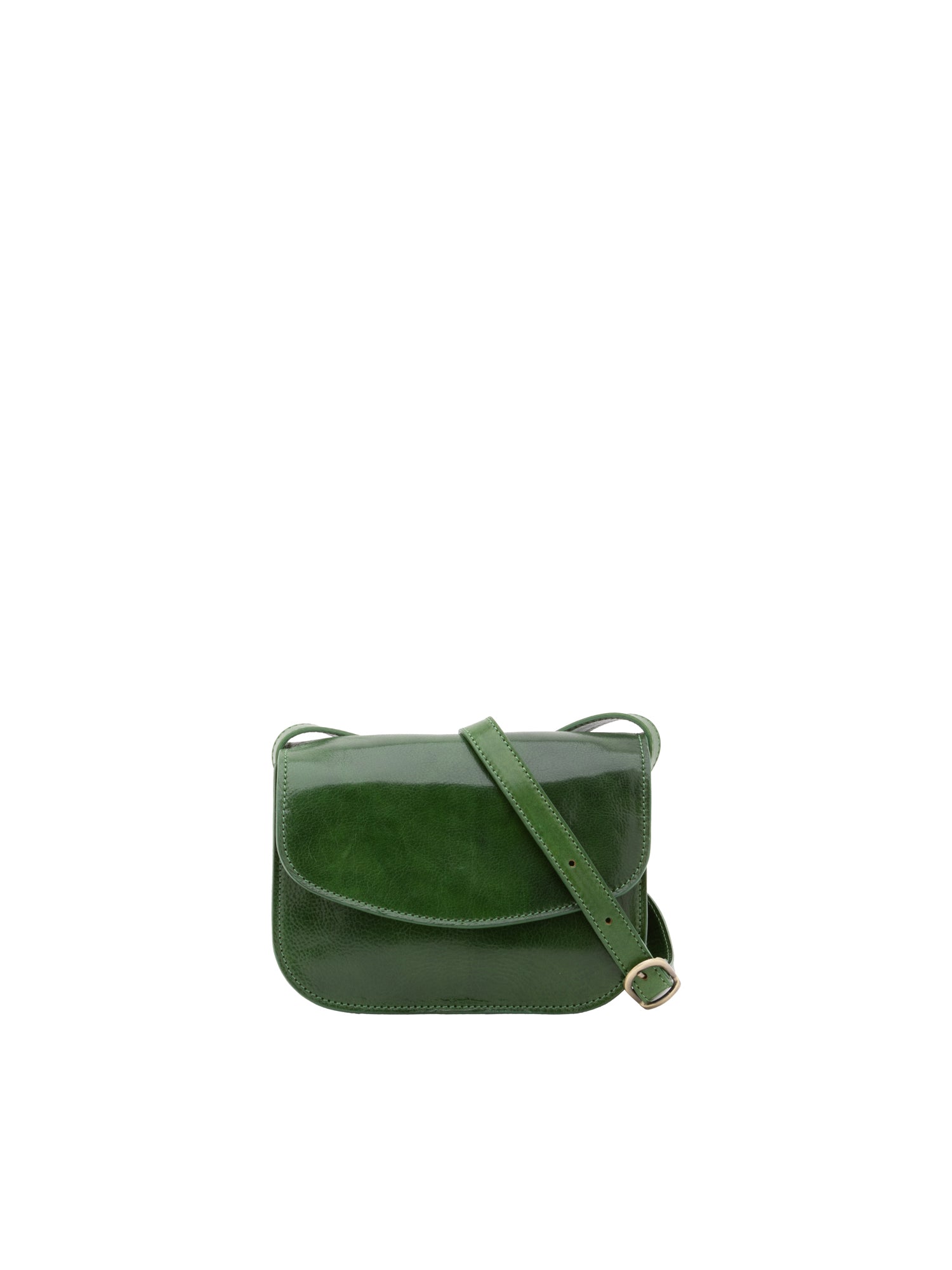 Borsa a tracolla da donna 100% pelle 5515-Verde I Fratelli