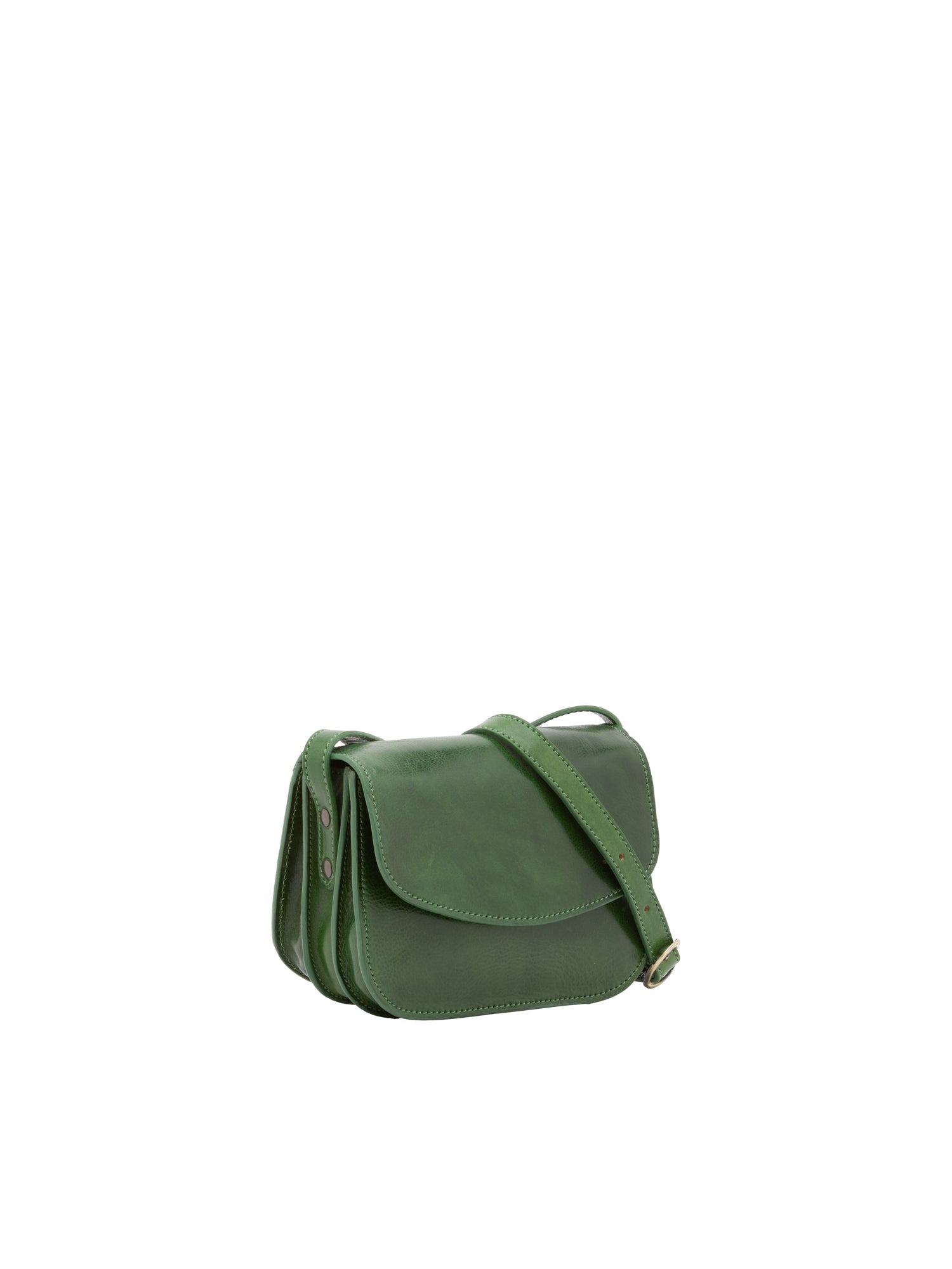Borsa a tracolla da donna 100% pelle 5515-Verde I Fratelli