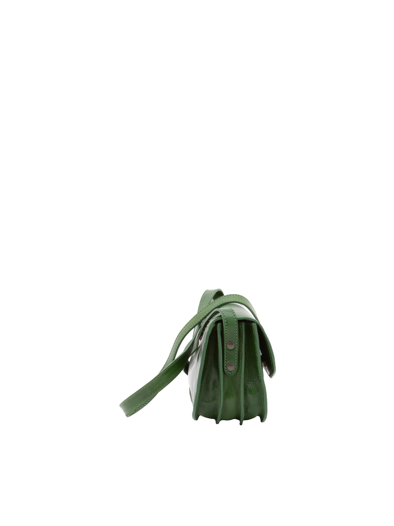 Borsa a tracolla da donna 100% pelle 5515-Verde I Fratelli