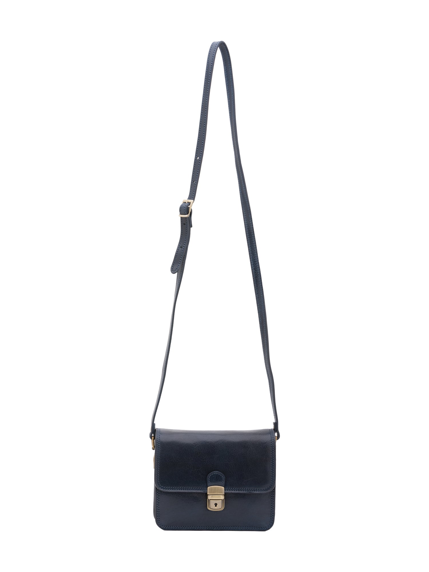 Borsa a tracolla da donna Vera pelle 5516-Blu I Fratelli