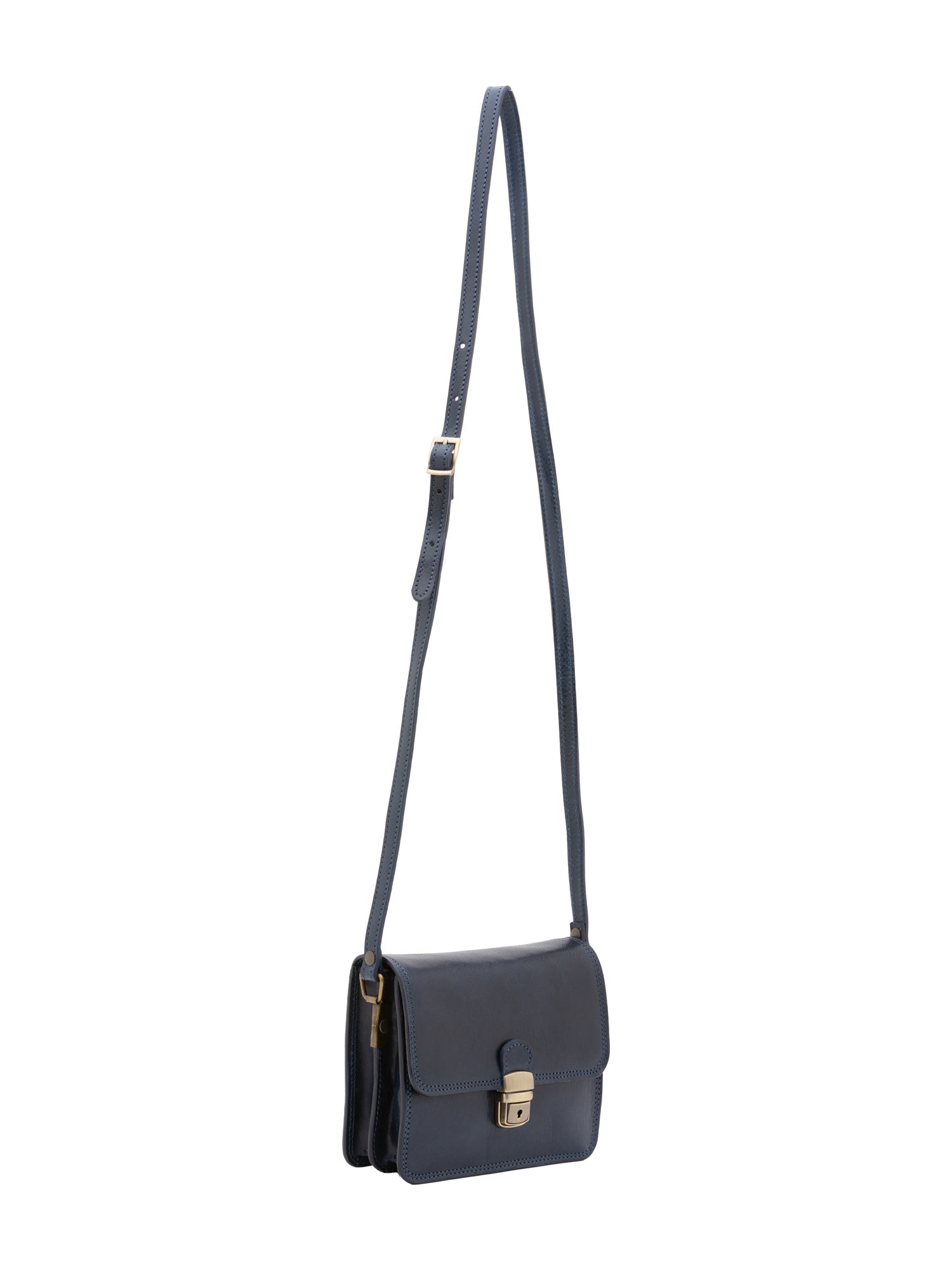 Borsa a tracolla da donna Vera pelle 5516-Blu I Fratelli