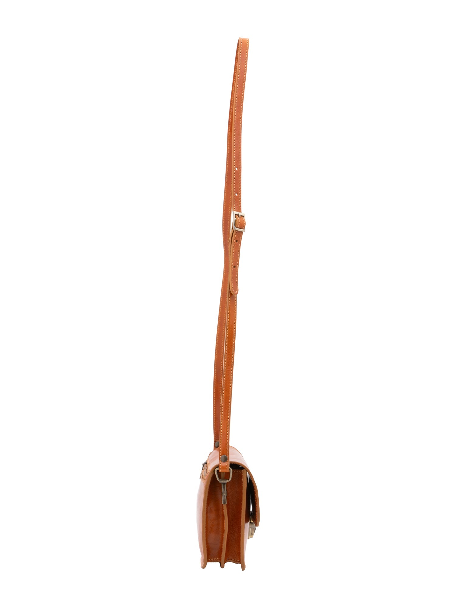 Borsa a tracolla da donna Vera pelle 5516-Cognac I Fratelli
