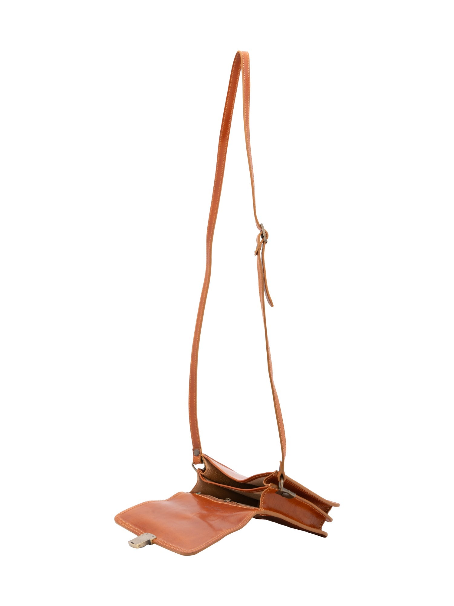 Borsa a tracolla da donna Vera pelle 5516-Cognac I Fratelli