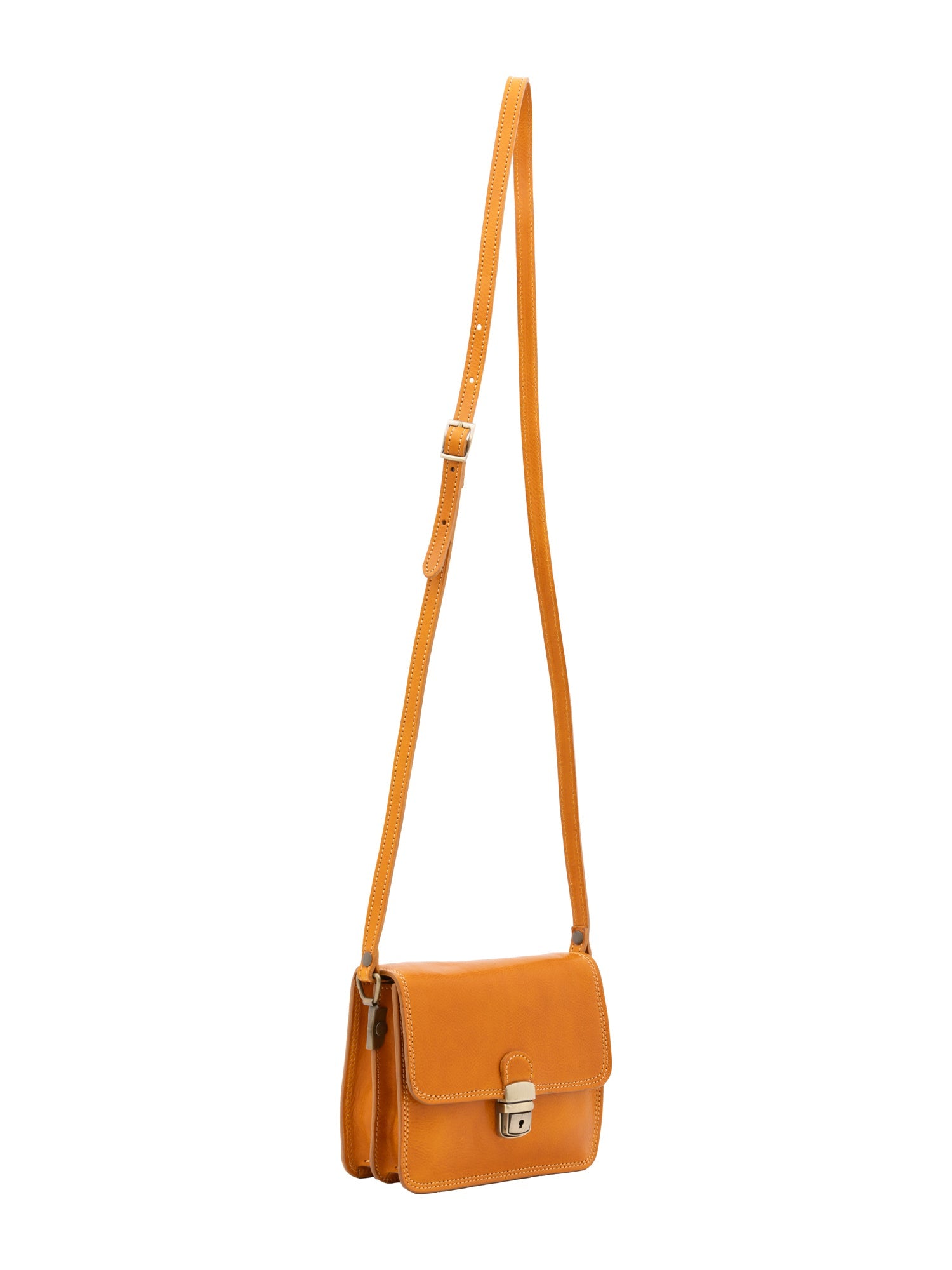 Borsa a tracolla da donna Vera pelle 5516-Giallo I Fratelli