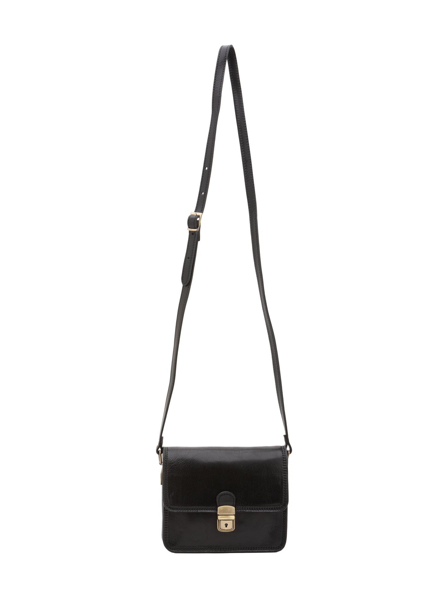 Borsa a tracolla da donna Vera pelle 5516-Nero I Fratelli