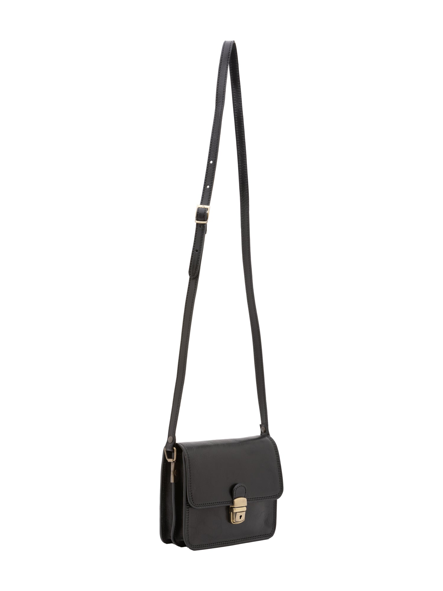 Borsa a tracolla da donna Vera pelle 5516-Nero I Fratelli