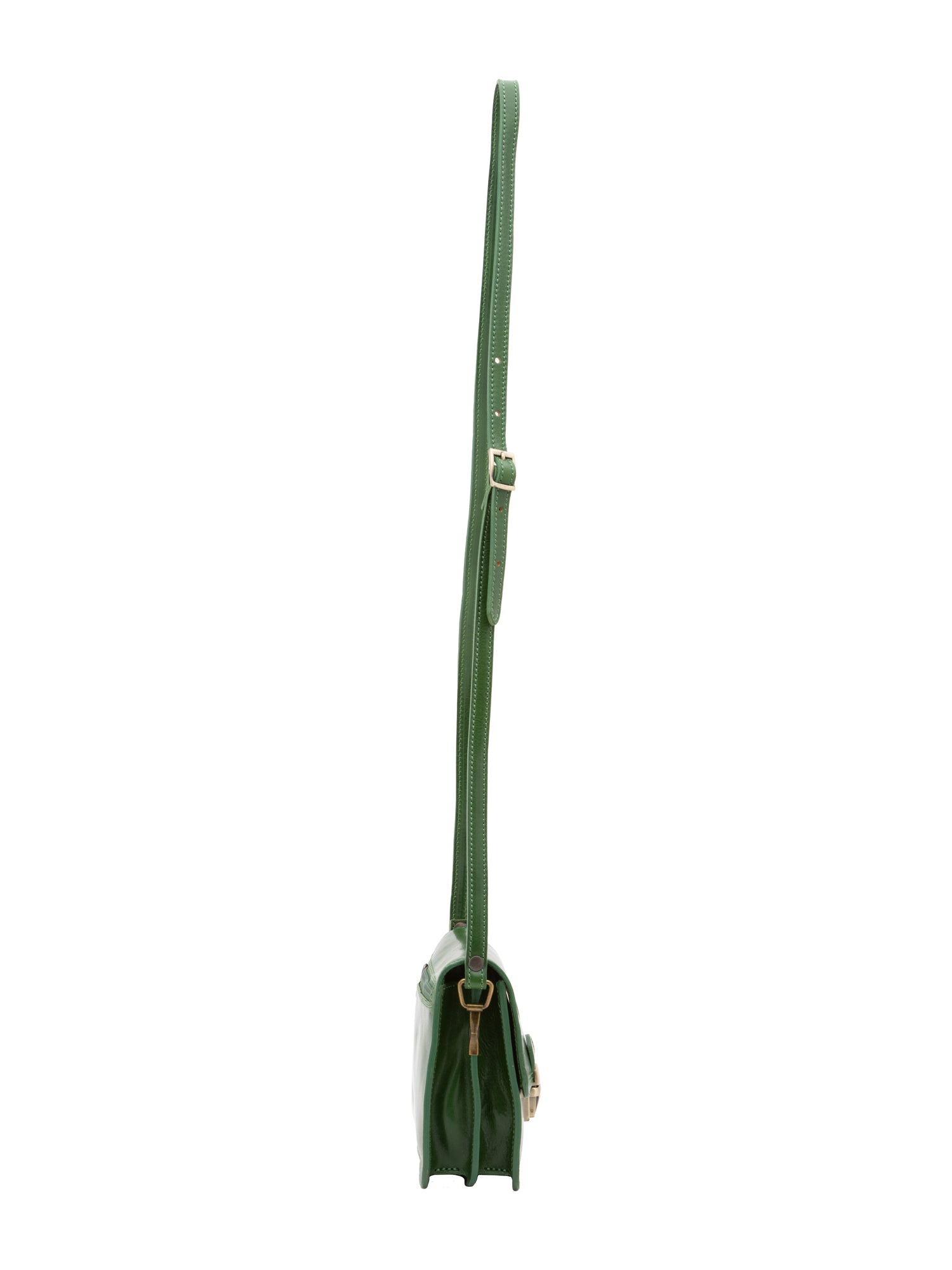 Borsa a tracolla da donna Vera pelle 5516-Verde I Fratelli