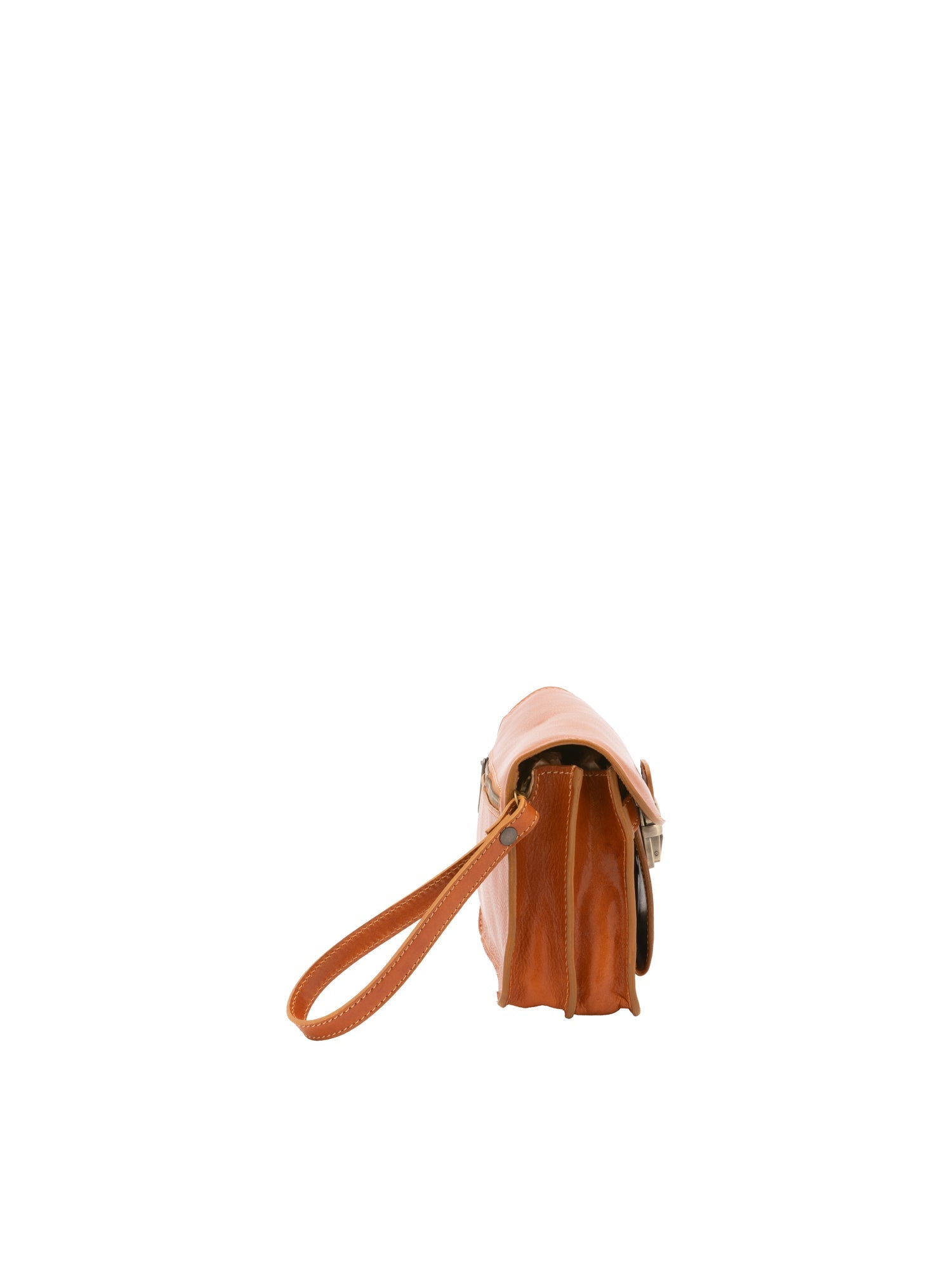 Borsa a mano da uomo in vera pelle 100% pelle 5517-Cognac I Fratelli