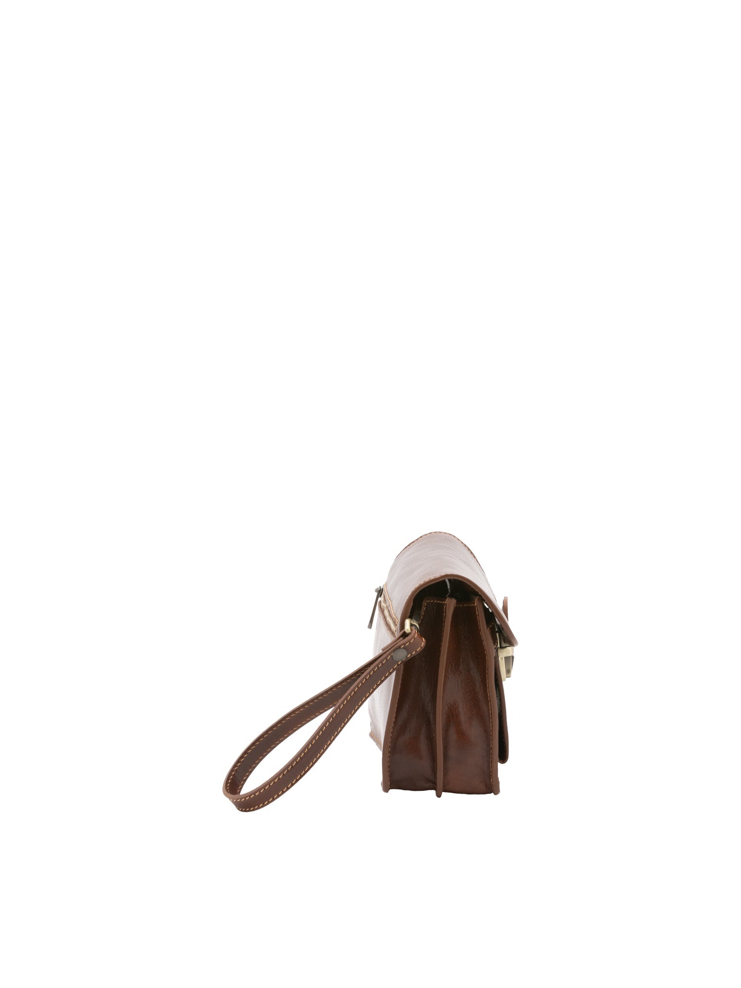 Borsa a mano da uomo in vera pelle 100% pelle 5517-Marrone I Fratelli