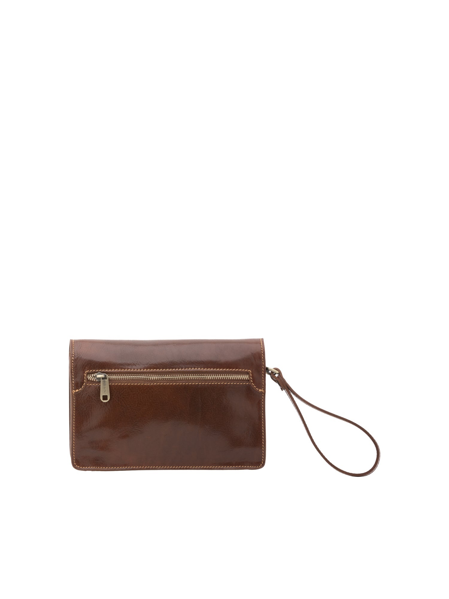 Borsa a mano da uomo in vera pelle 100% pelle 5517-Marrone I Fratelli