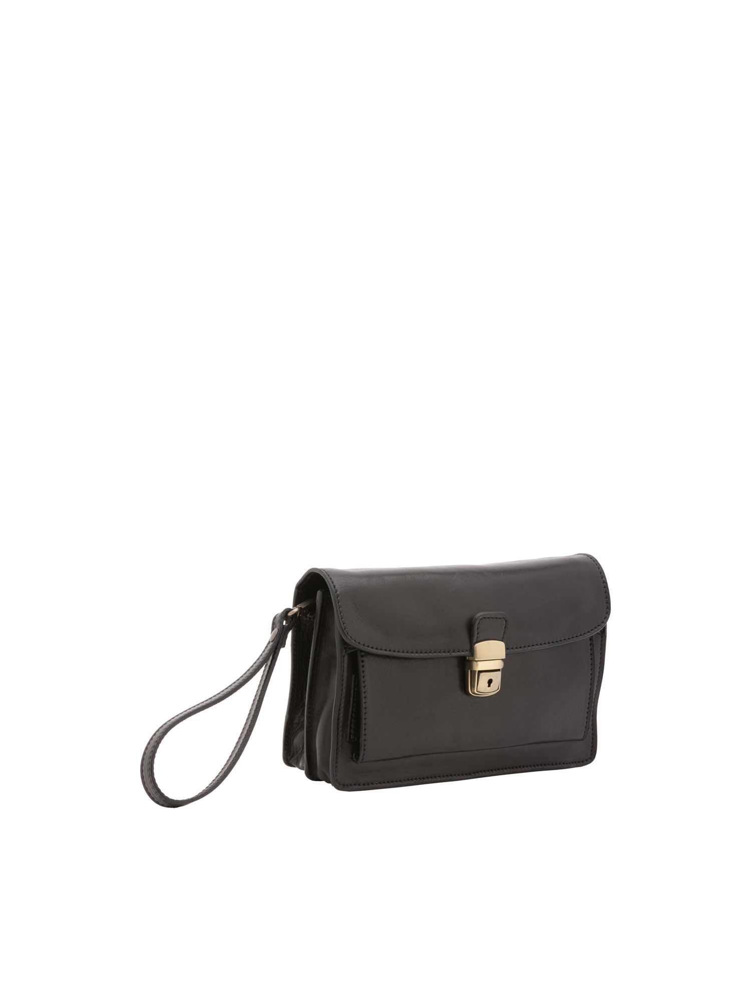 Borsa a mano da uomo in vera pelle 100% pelle 5517-Nero I Fratelli